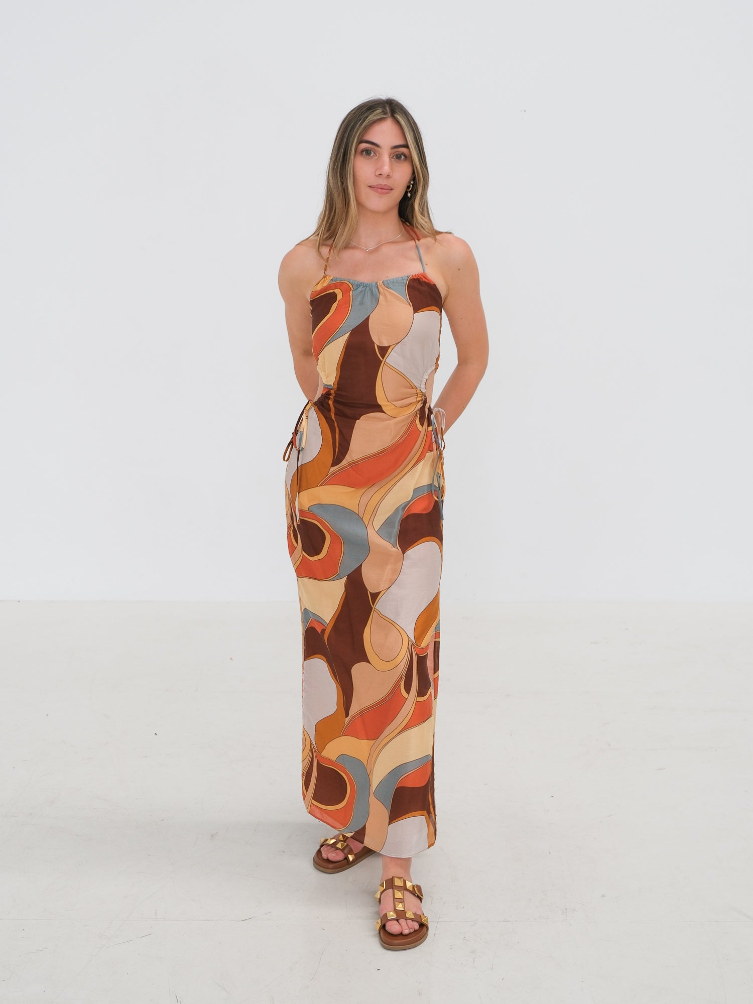 'Vista’ Halter Dress, Size 0 | AU 6