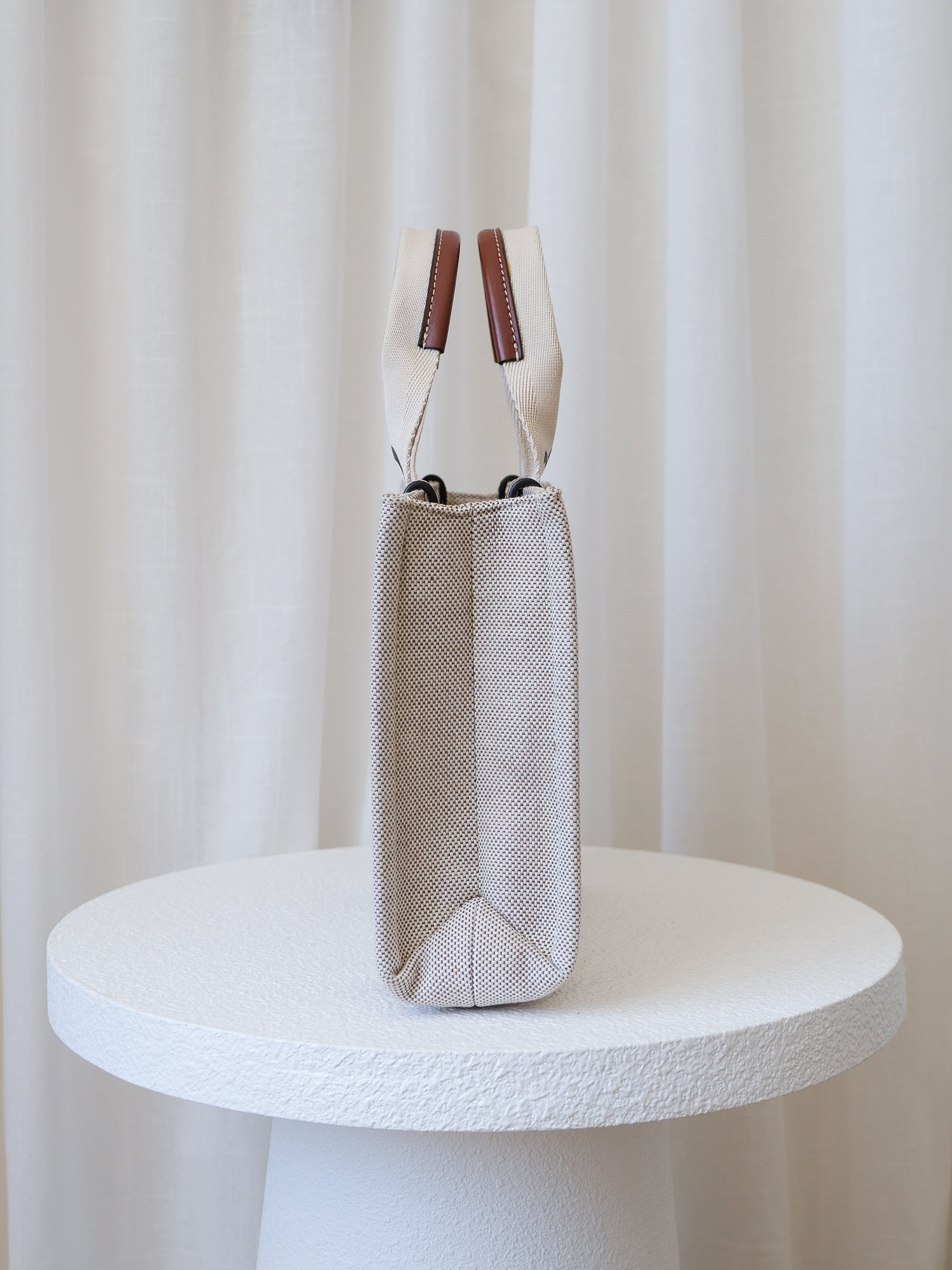First Edition 'Woody' Small Linen Tote Bag