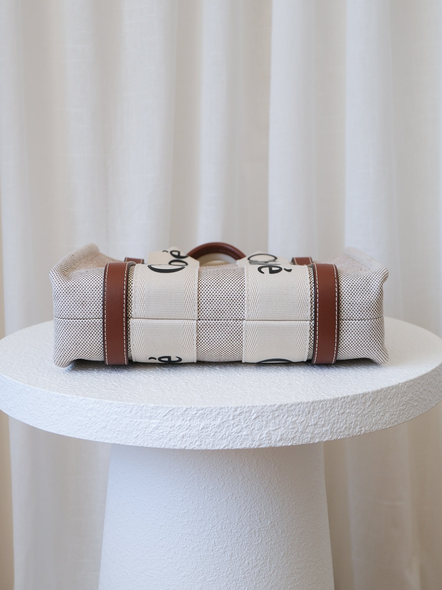 First Edition 'Woody' Small Linen Tote Bag
