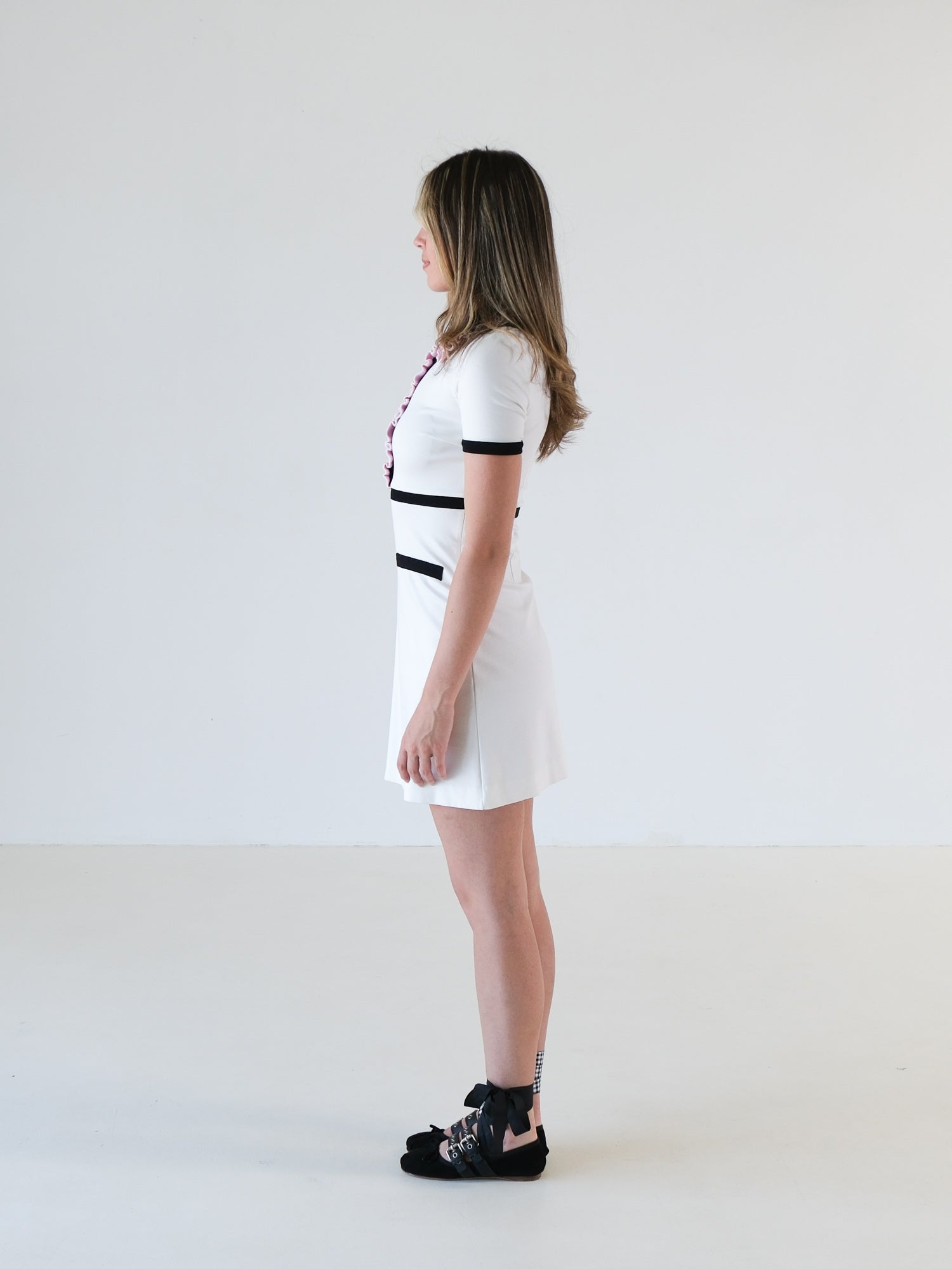 2019 Crystal-Embellished Cady Knit Mini Dress, Size XS