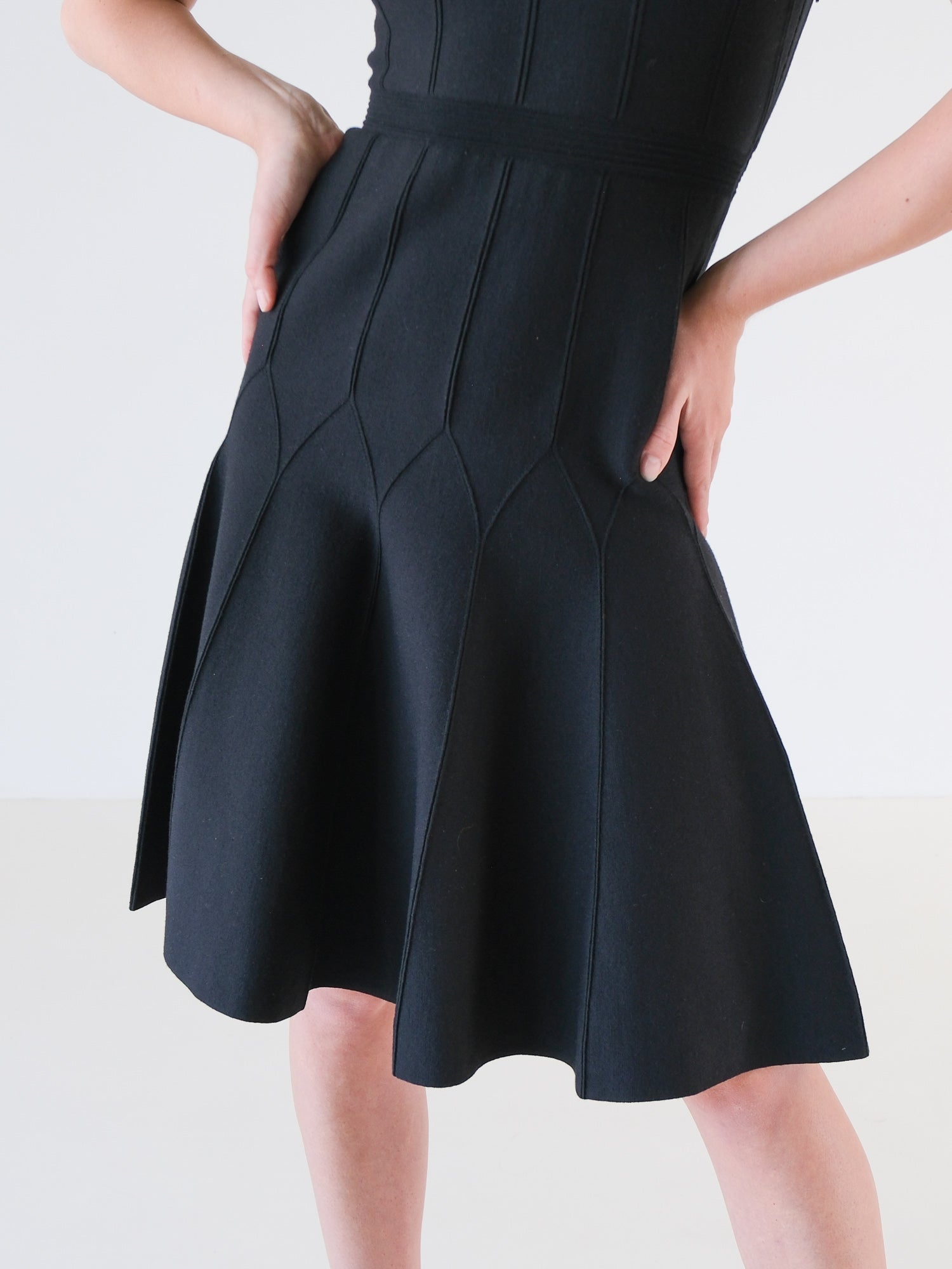 Jersey Flip Stretch Knit Mini Dress, Size XS
