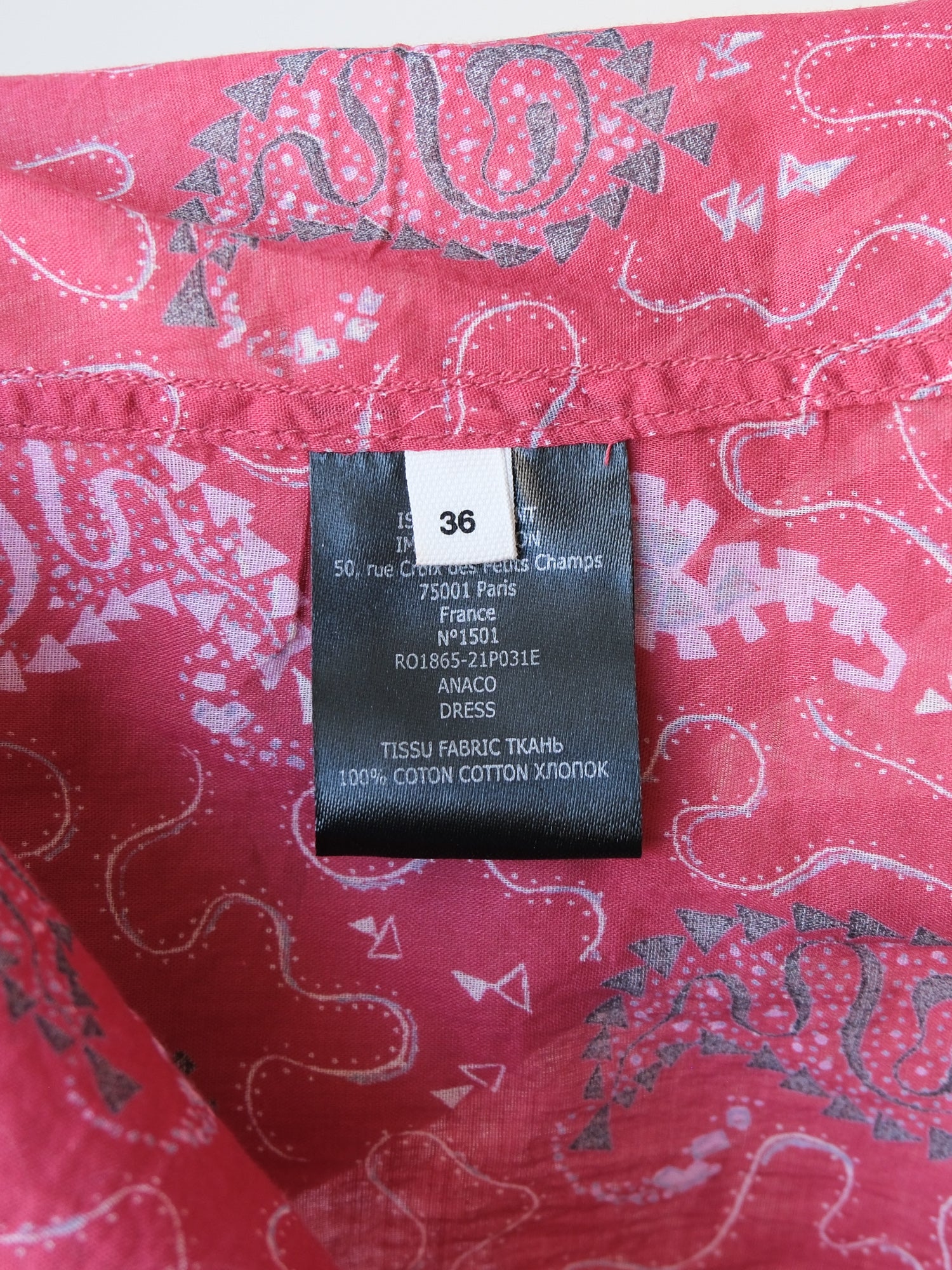 'Anaco' Tie Waist Cotton Mini Dress, Size AU 8