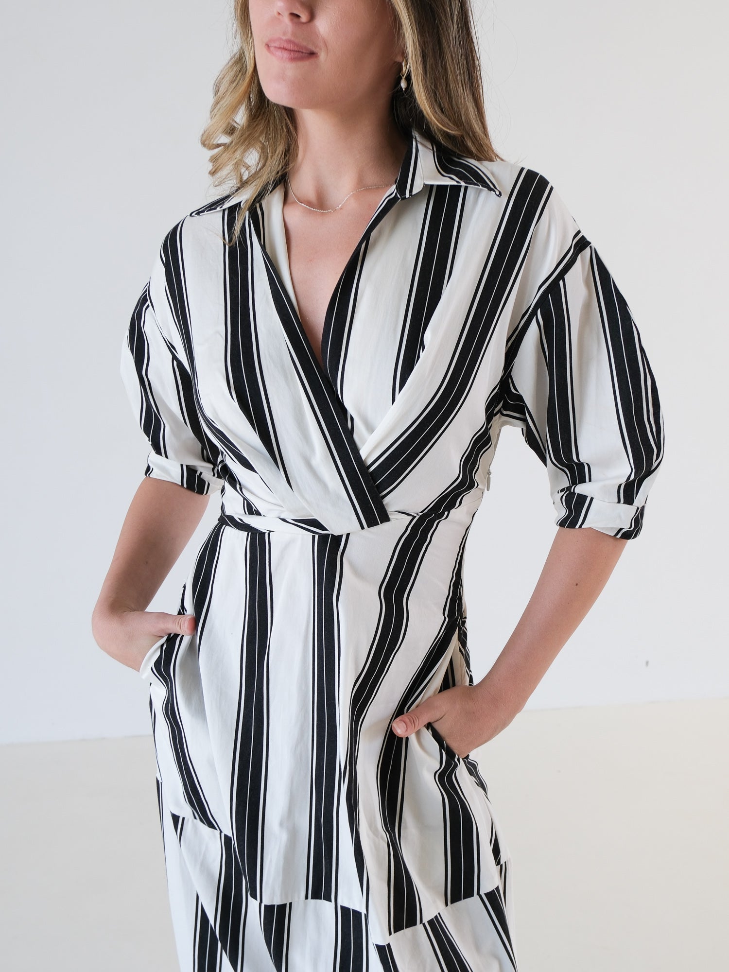 'Kiah' Midi Shirt Dress, Size AU 6