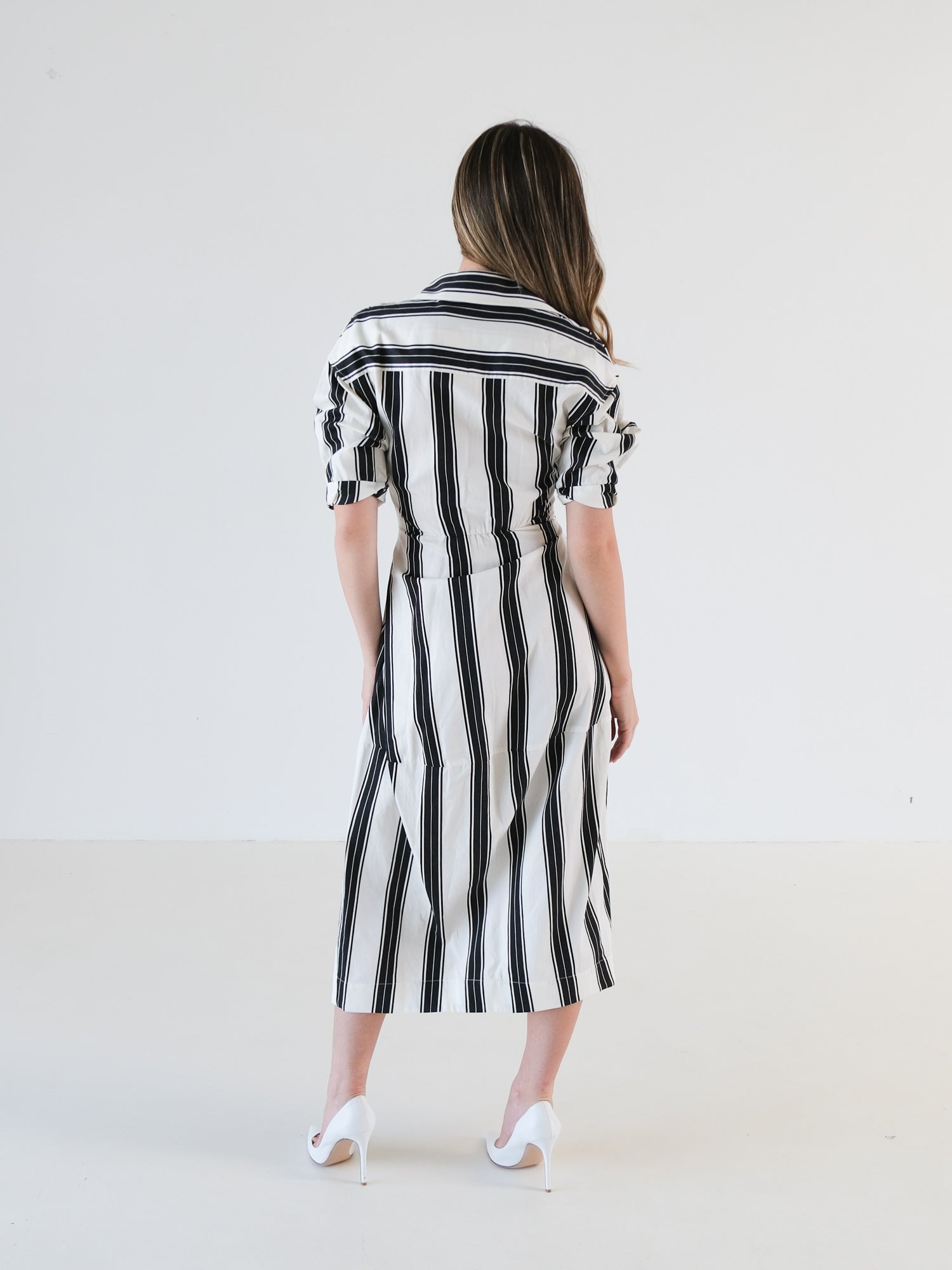 'Kiah' Midi Shirt Dress, Size AU 6