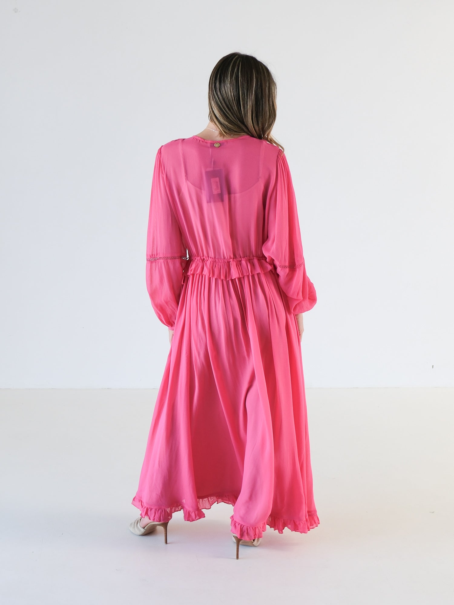 Ruffle Maxi Dress, Size IT 46 | AU 14