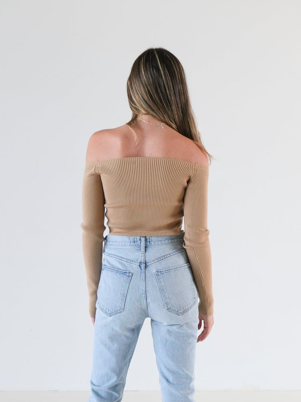 'Amalia' Rib Knit Top, Size XS