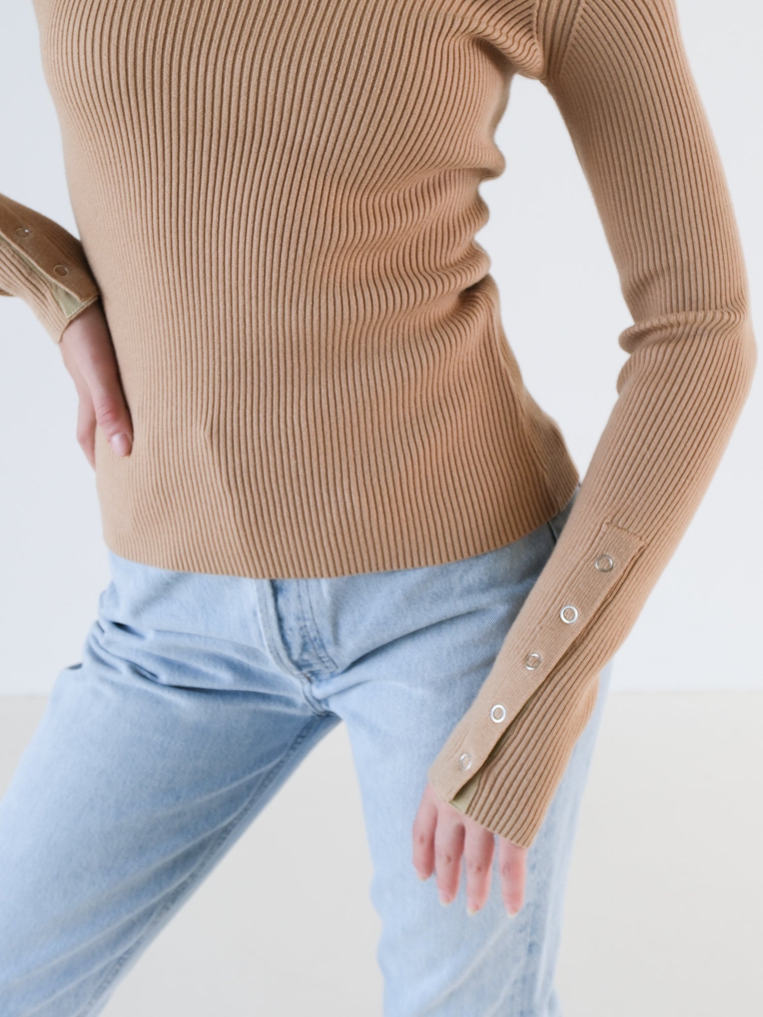 'Amalia' Rib Knit Top, Size XS