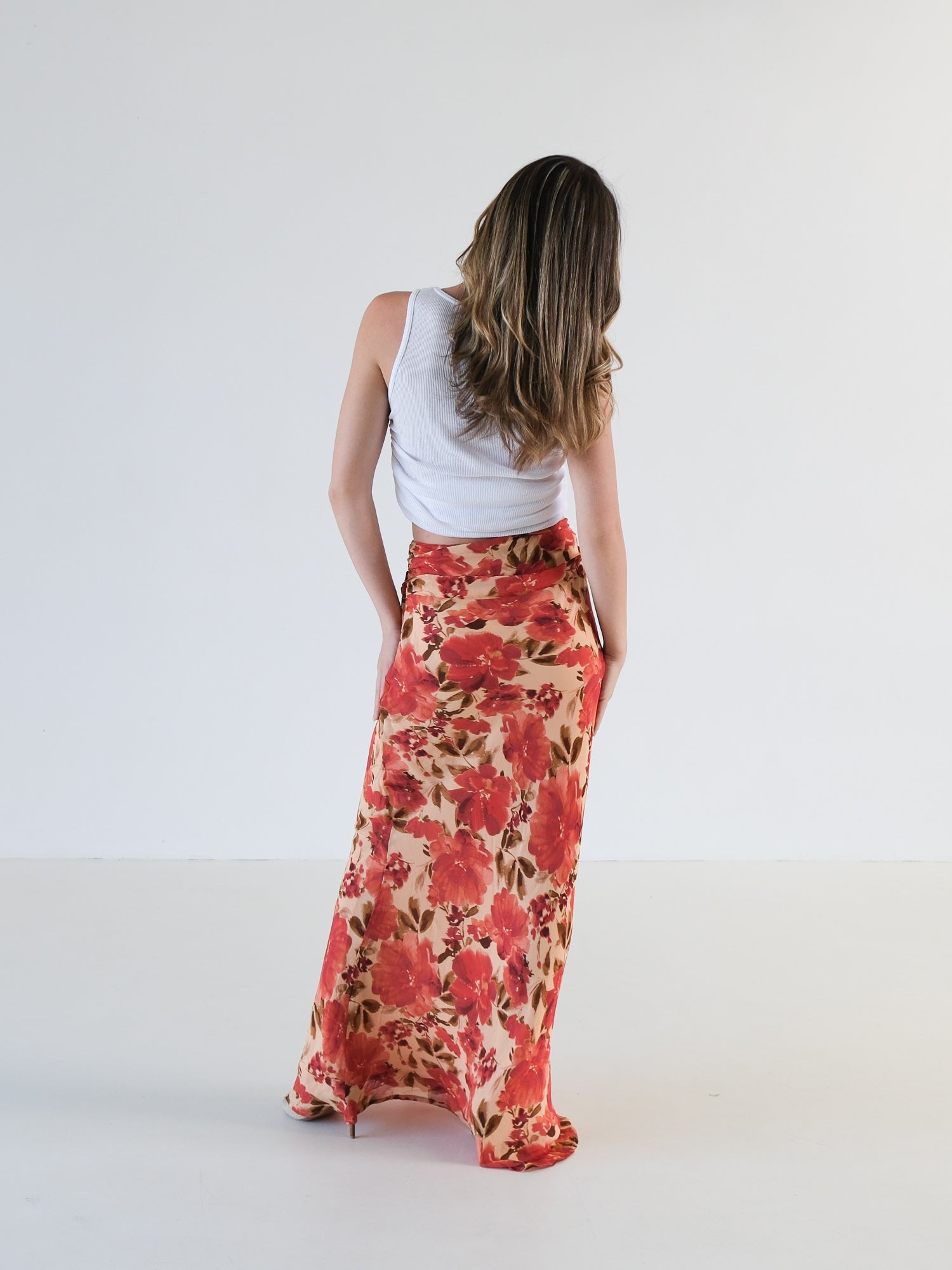 'Lucia' Floral Maxi Skirt, Size AU 12