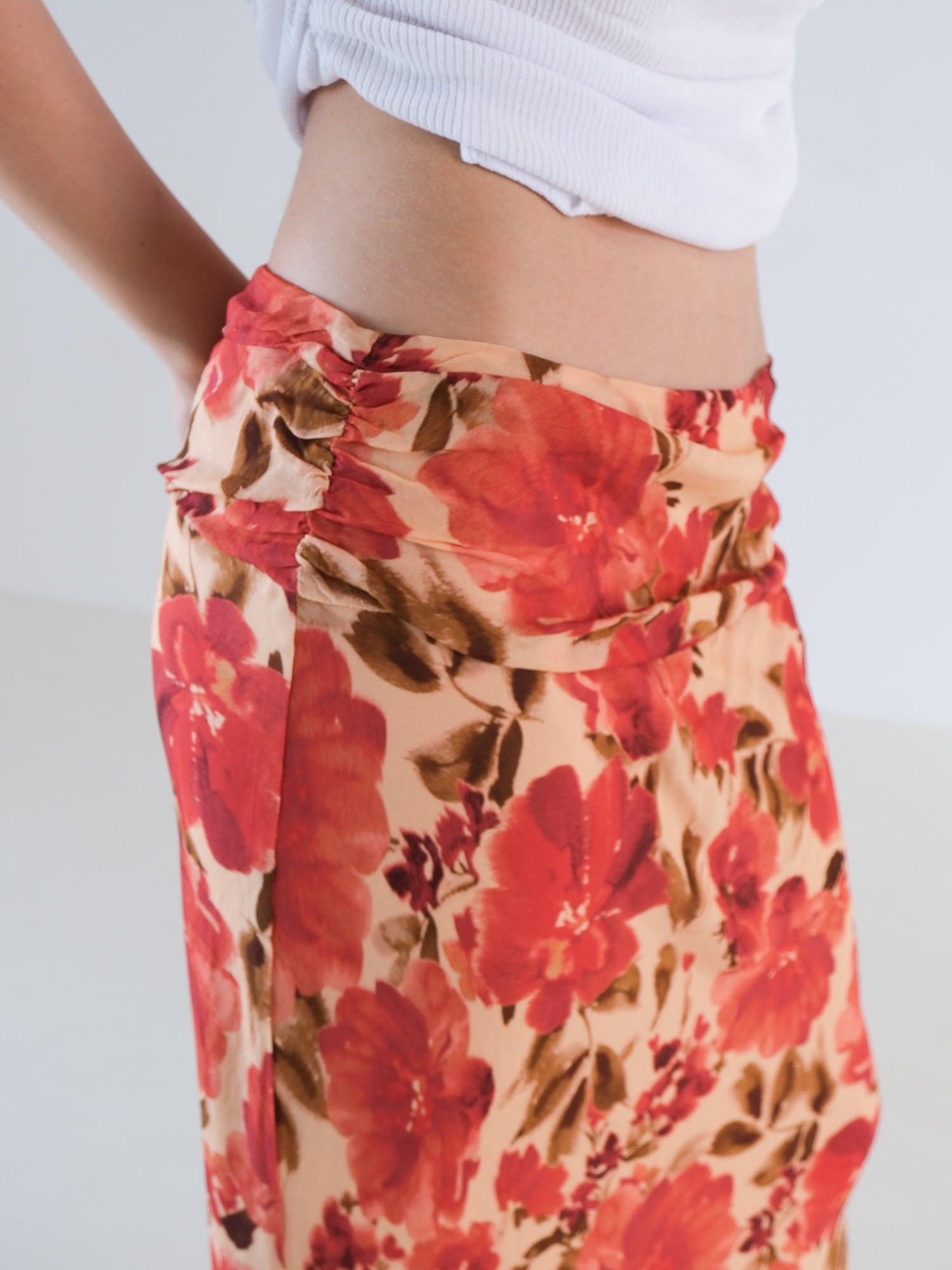 'Lucia' Floral Maxi Skirt, Size AU 12