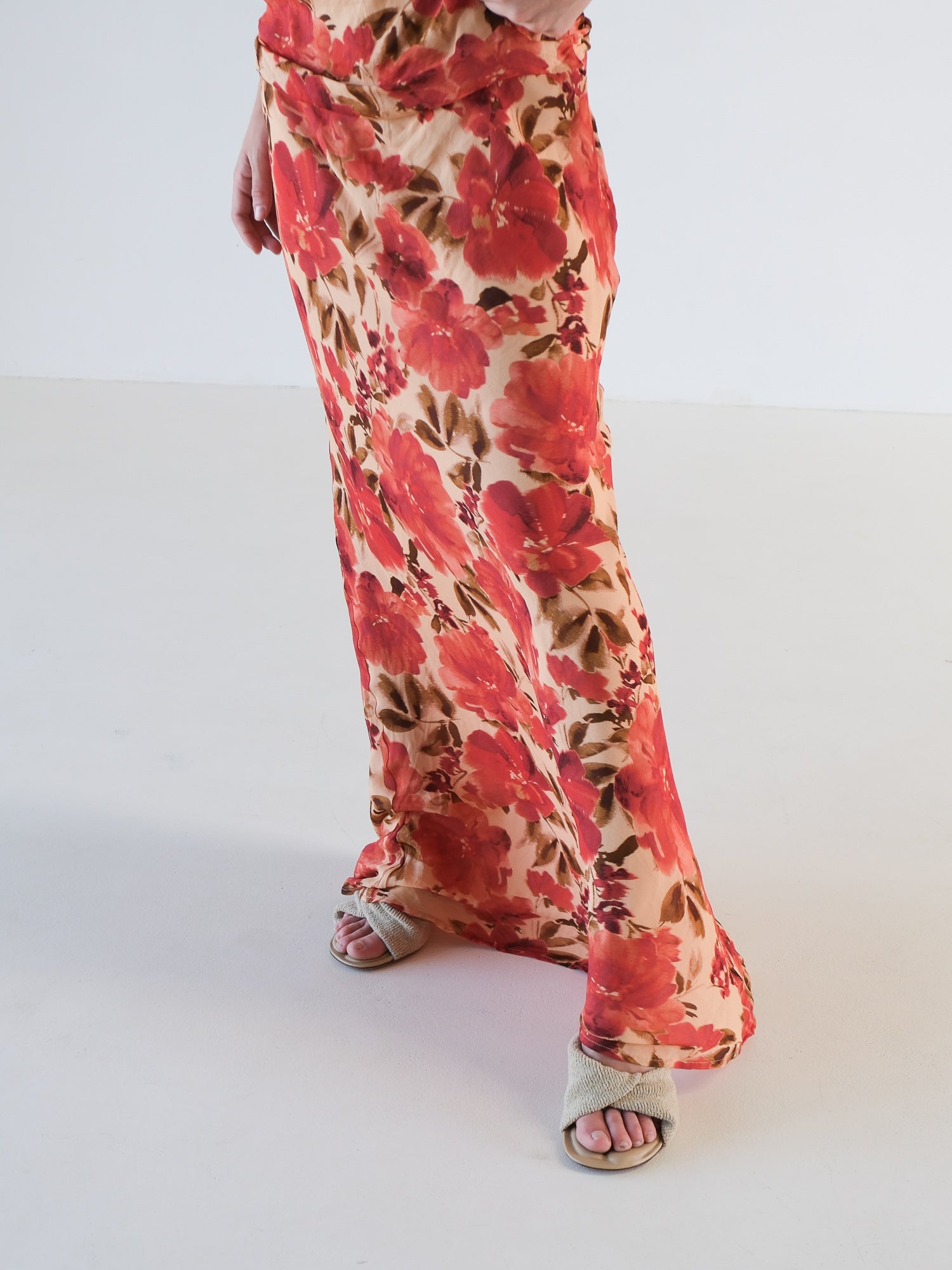 'Lucia' Floral Maxi Skirt, Size AU 12