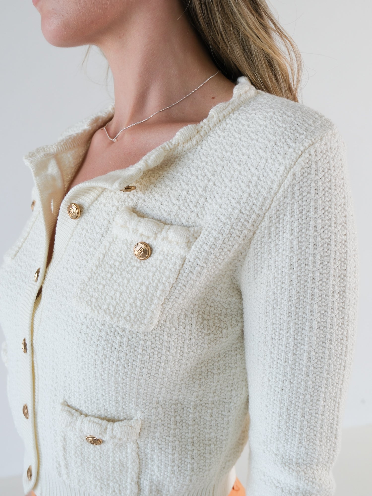 Multi-Pocket Knit Cardigan, Size IT 42 | AU 10