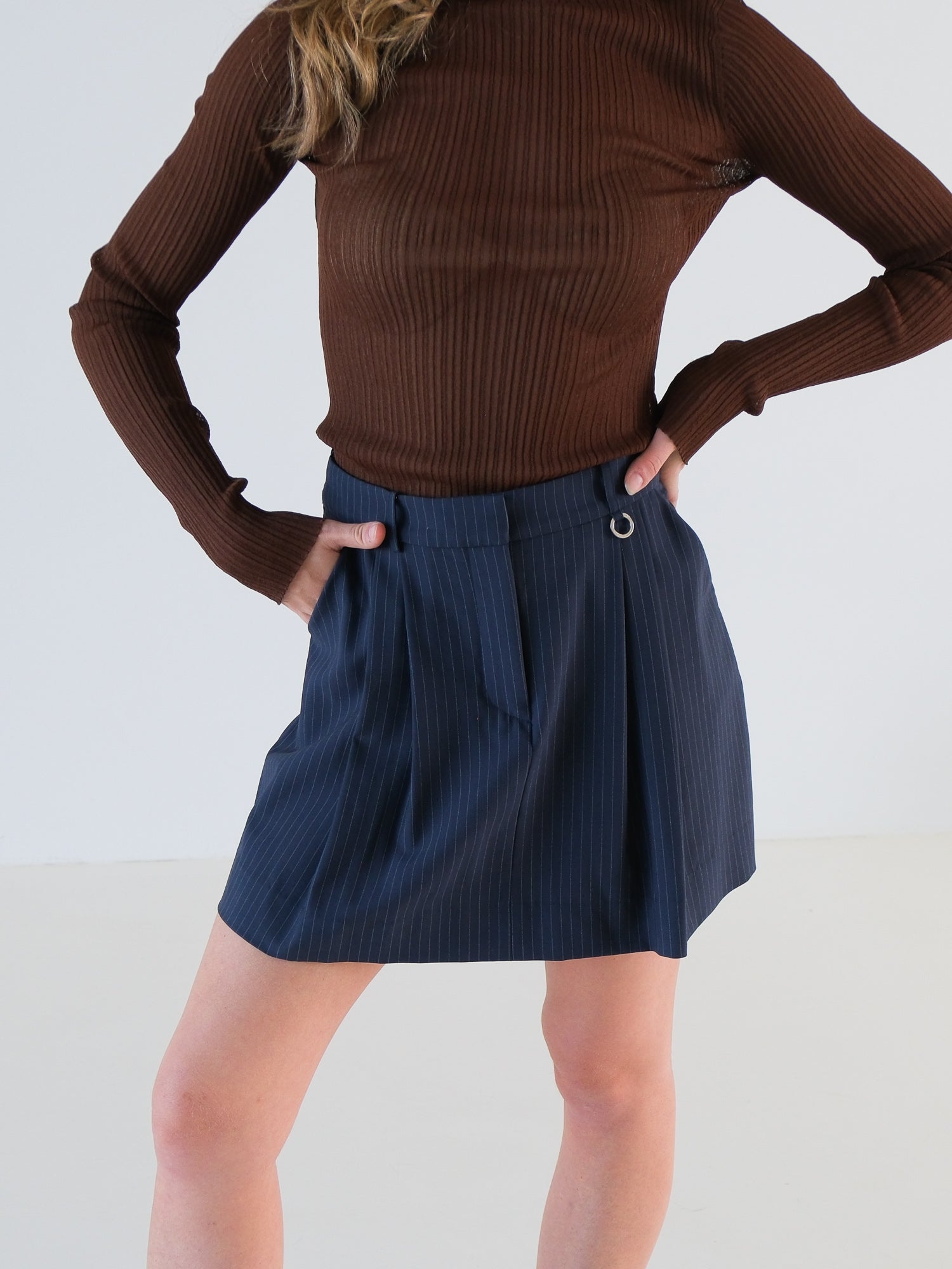 'Pilates' Pleated Mini Skirt, Size 1 | AU 8