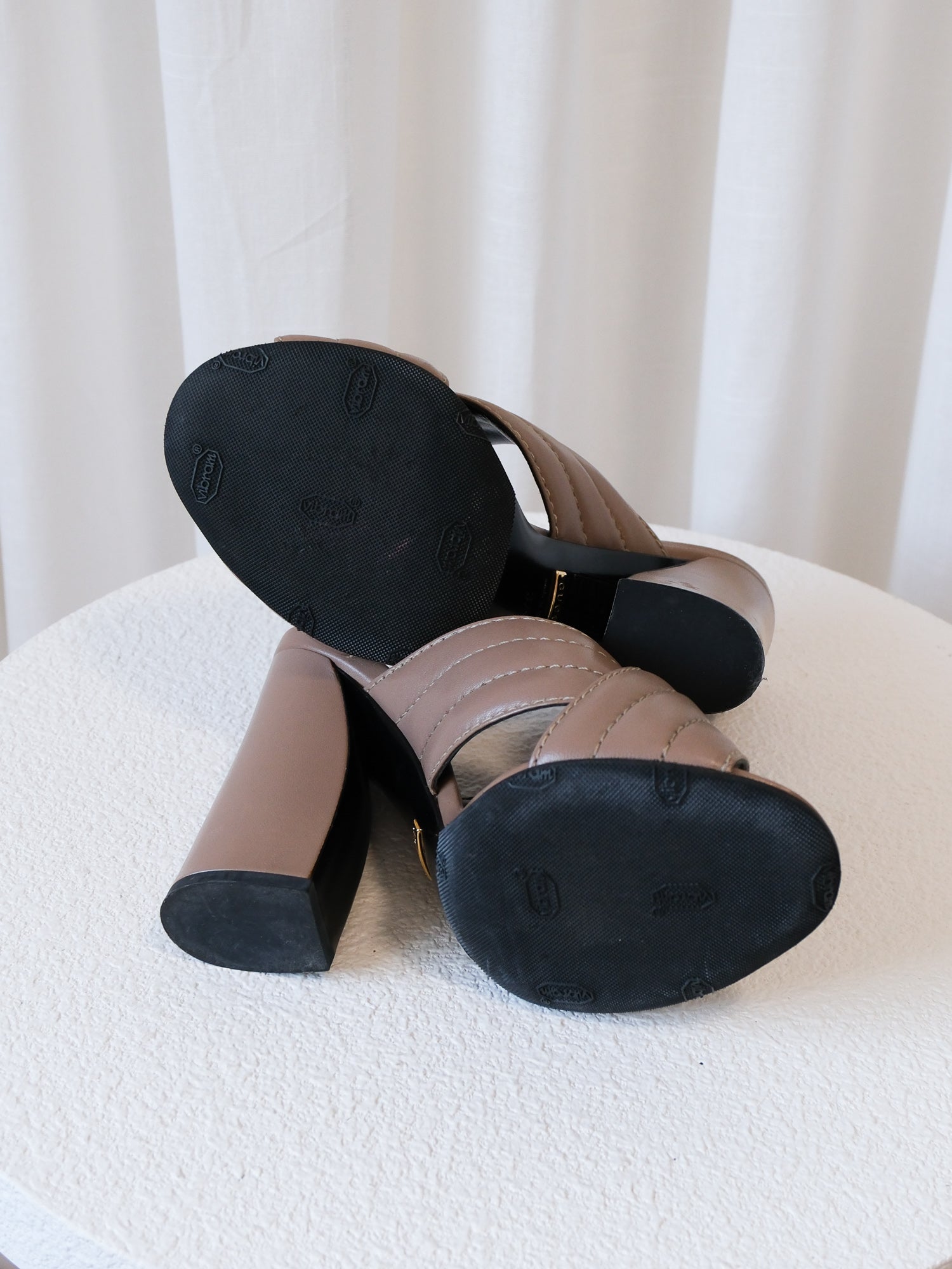 'Webby' Malaga Kid Leather Heels, Size 37