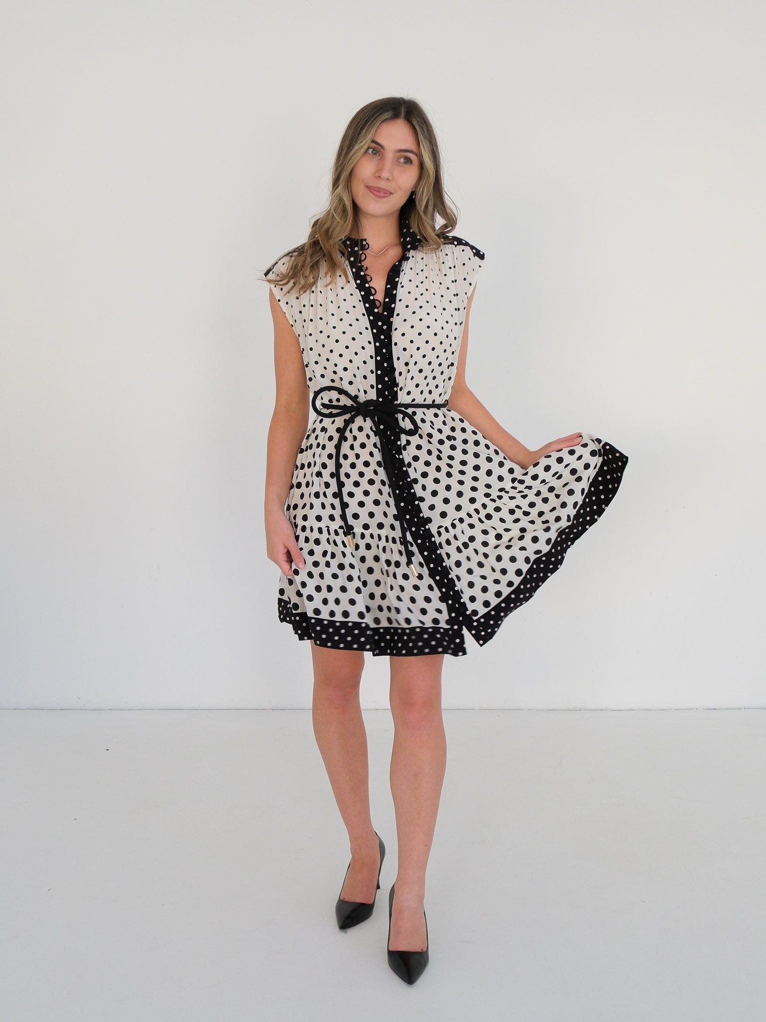 Silk High Neck Mini Dress, Size 3 | AU 14