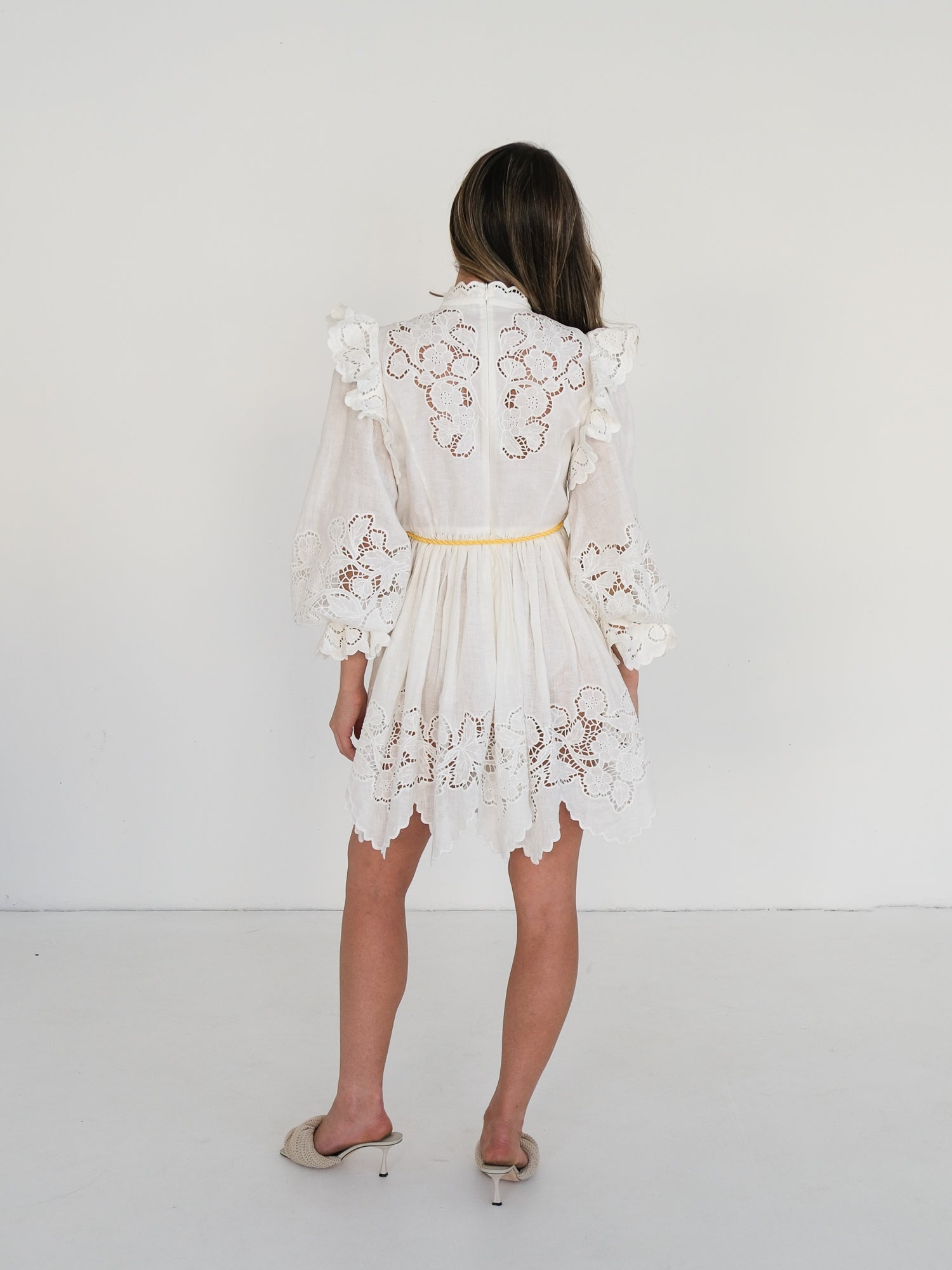 'Carnaby' Broderie Anglaise Mini Dress, Size 3 | AU 14