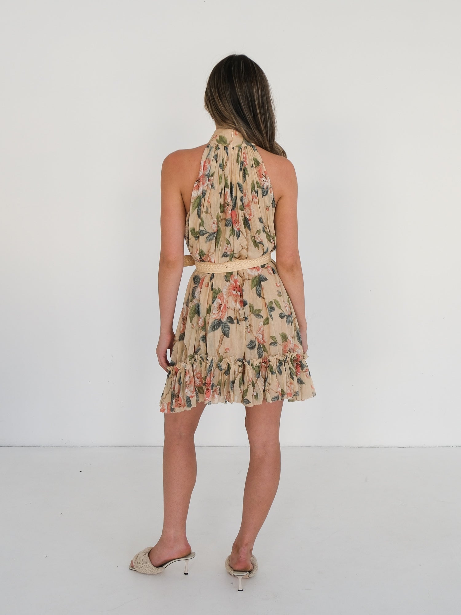 'Kirra' Silk Halter Mini Dress, Size 3 | AU 14
