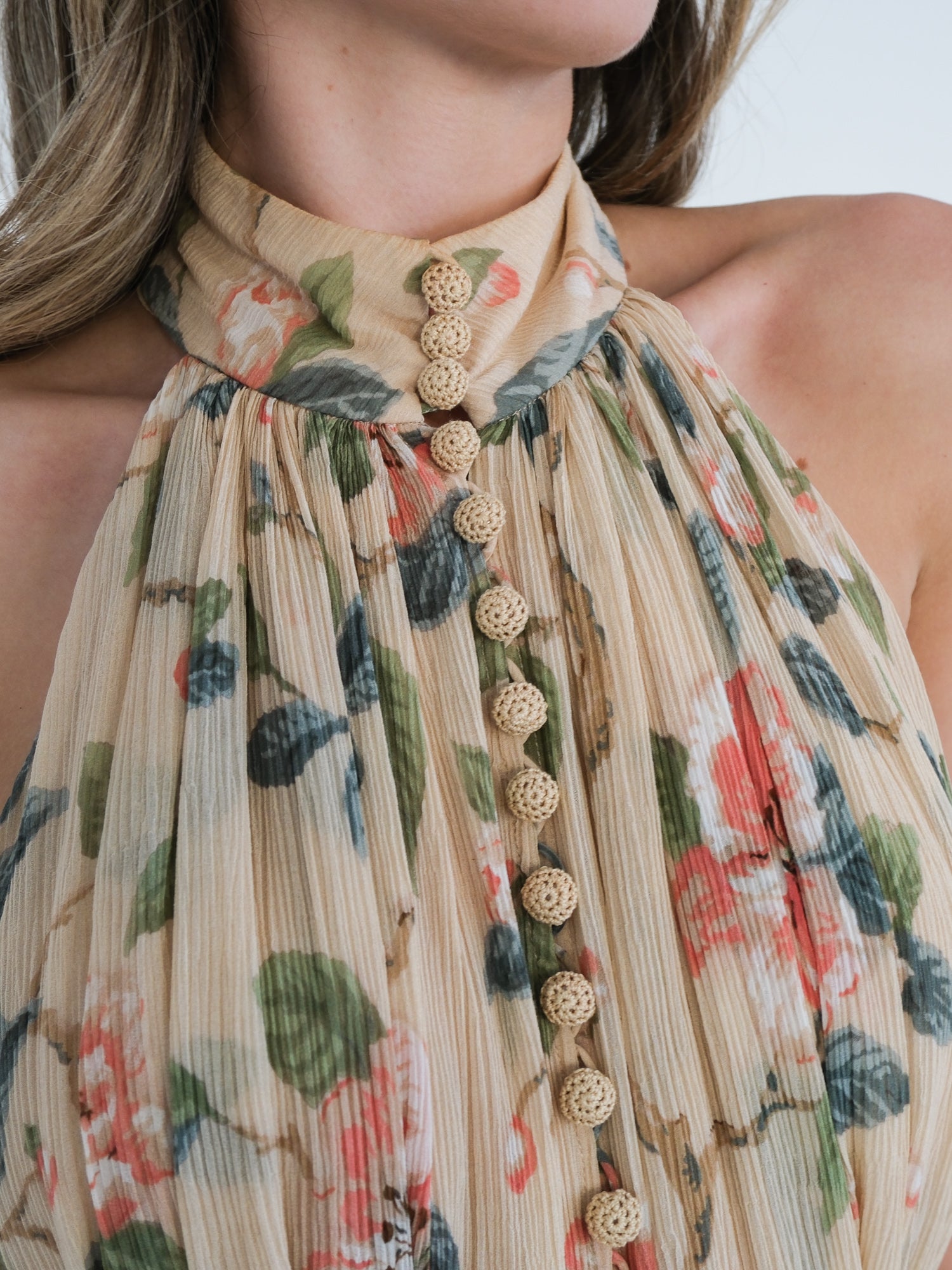 'Kirra' Silk Halter Mini Dress, Size 3 | AU 14