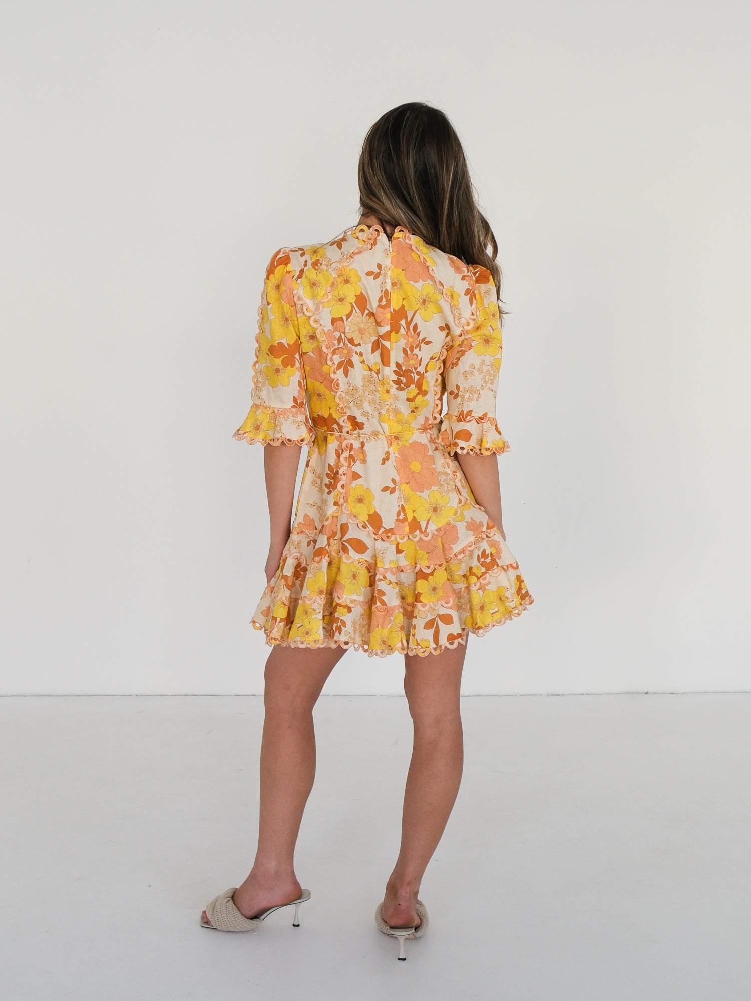 'Primrose' Flutter Mini Dress, Size 3 | AU 14