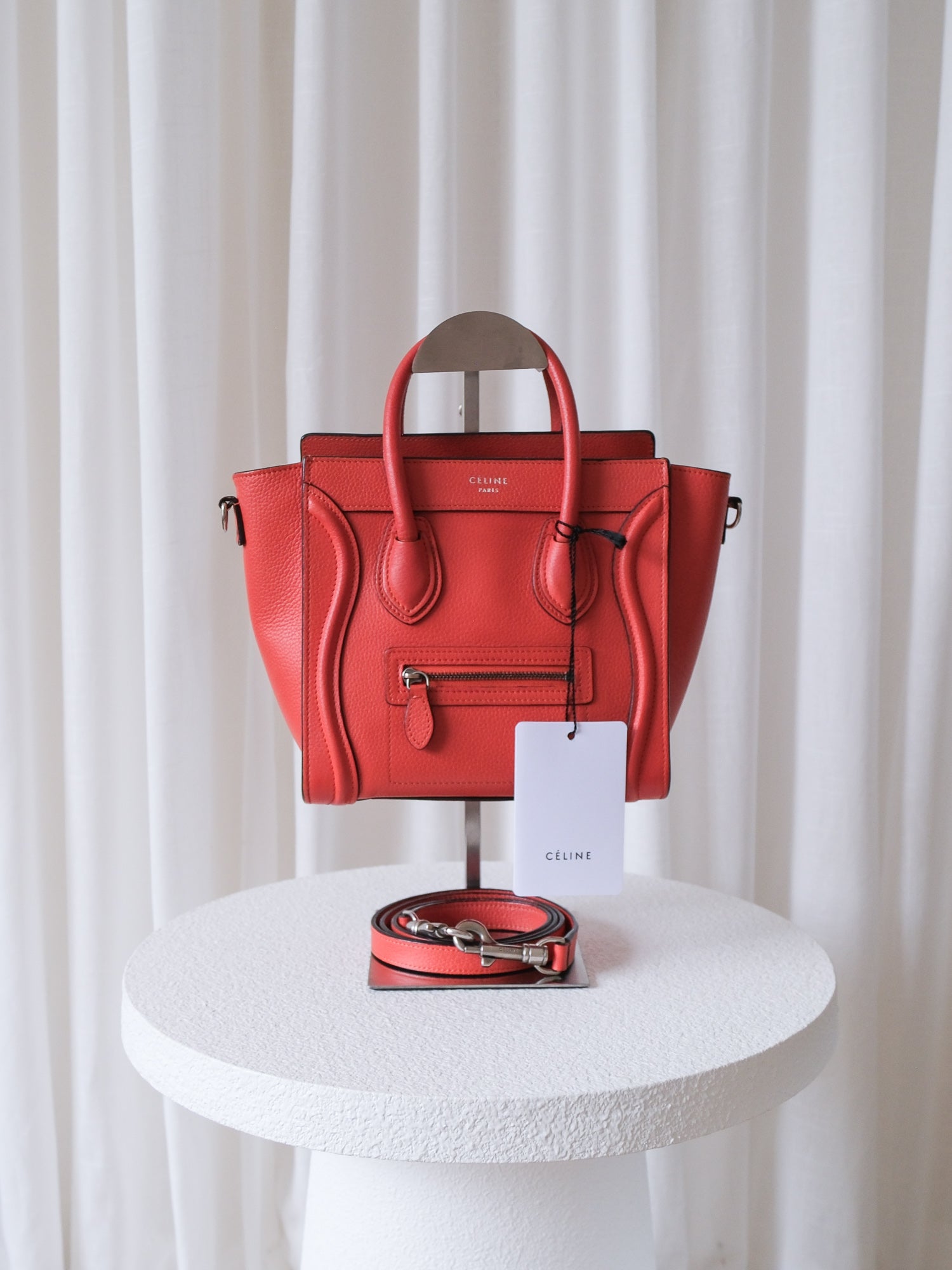 Nano 'Luggage' Leather Tote Bag