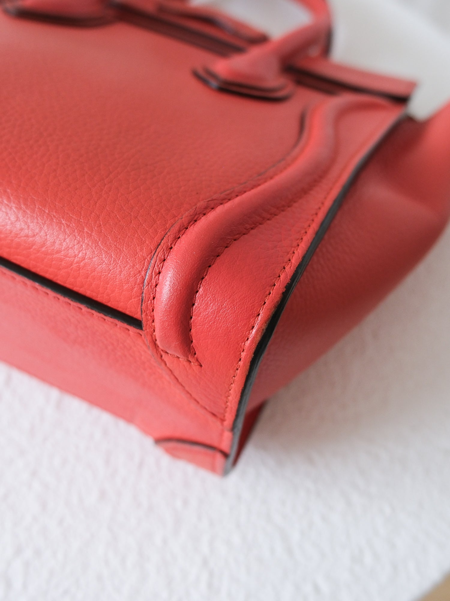 Nano 'Luggage' Leather Tote Bag