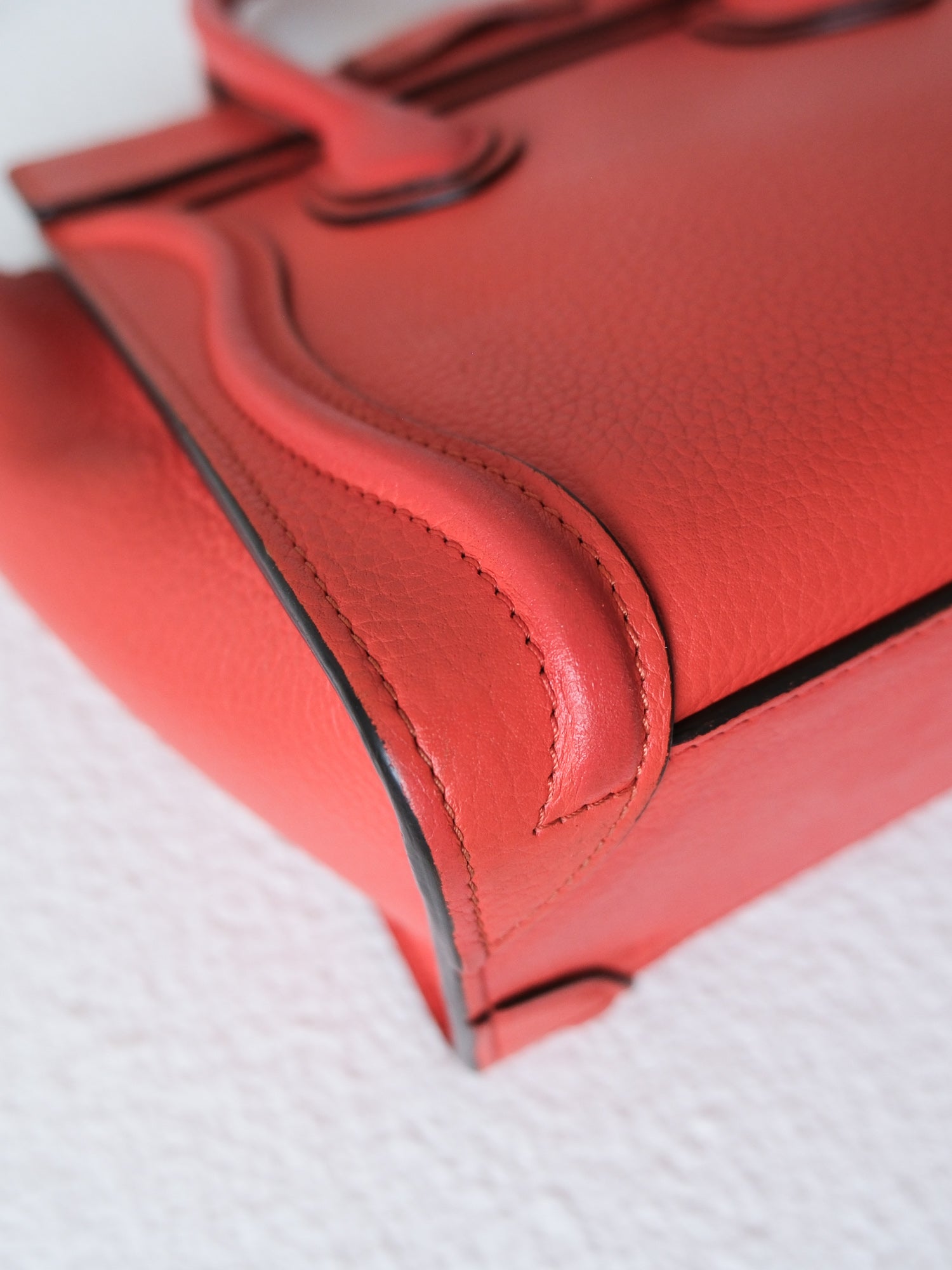 Nano 'Luggage' Leather Tote Bag