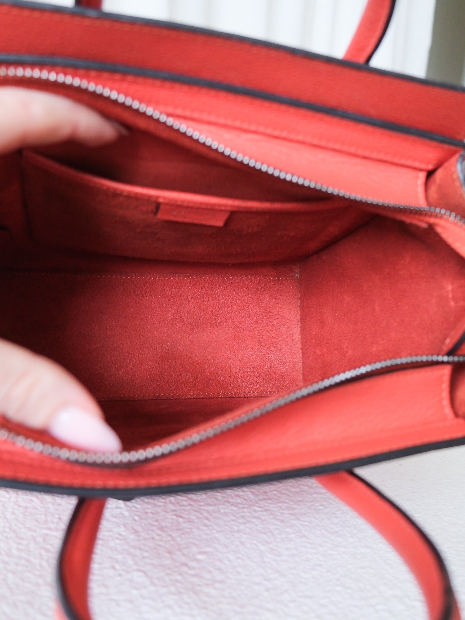 Nano 'Luggage' Leather Tote Bag
