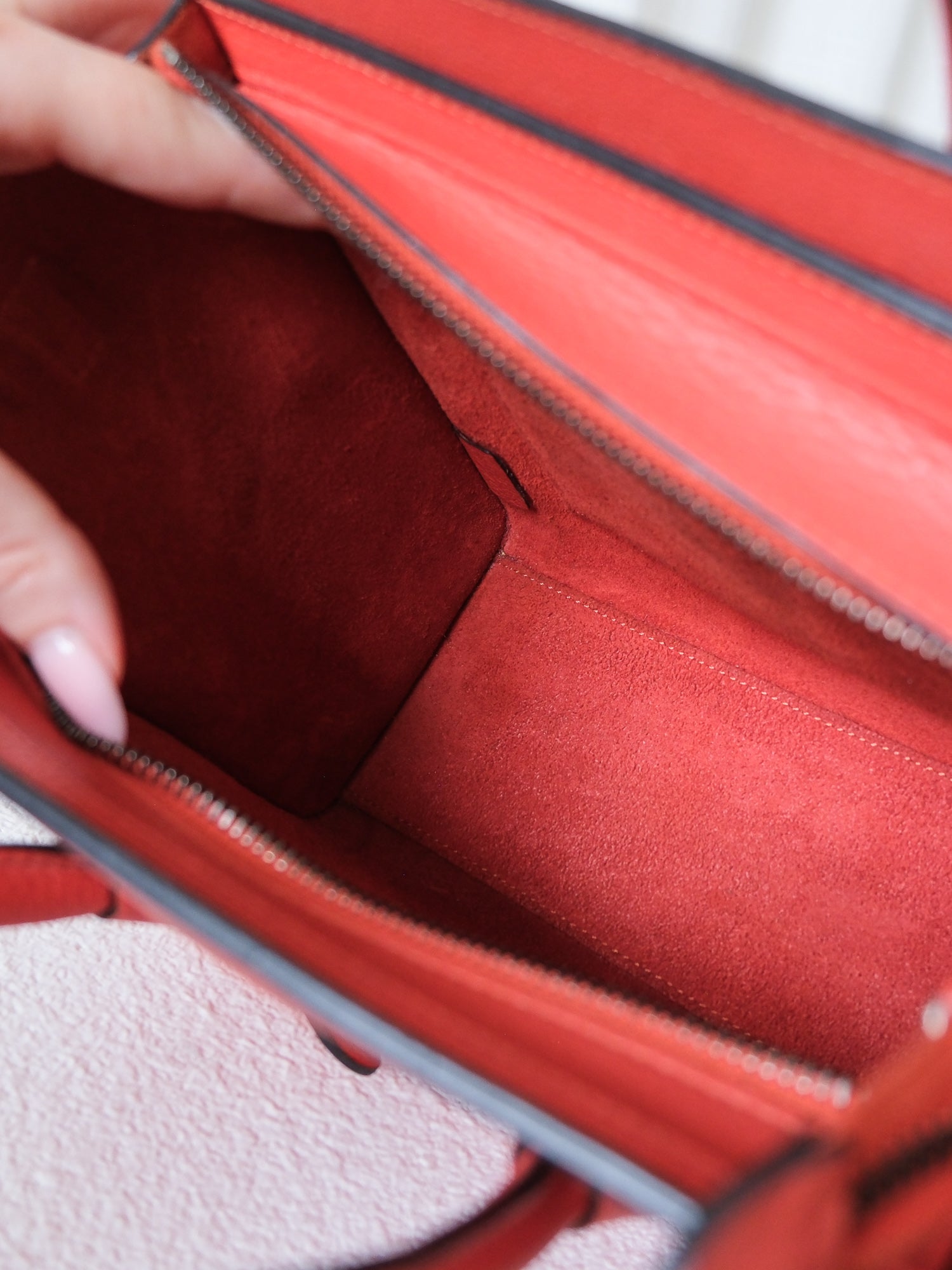 Nano 'Luggage' Leather Tote Bag