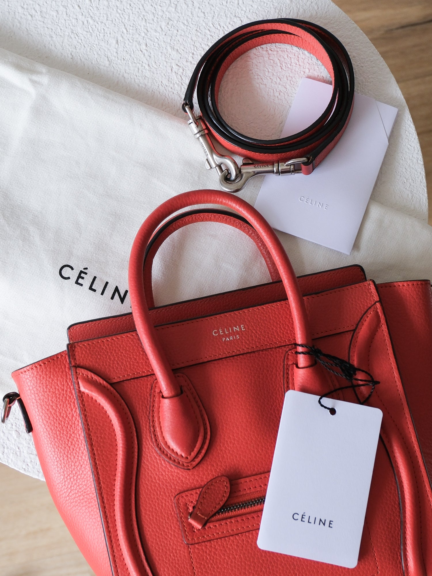 Nano 'Luggage' Leather Tote Bag