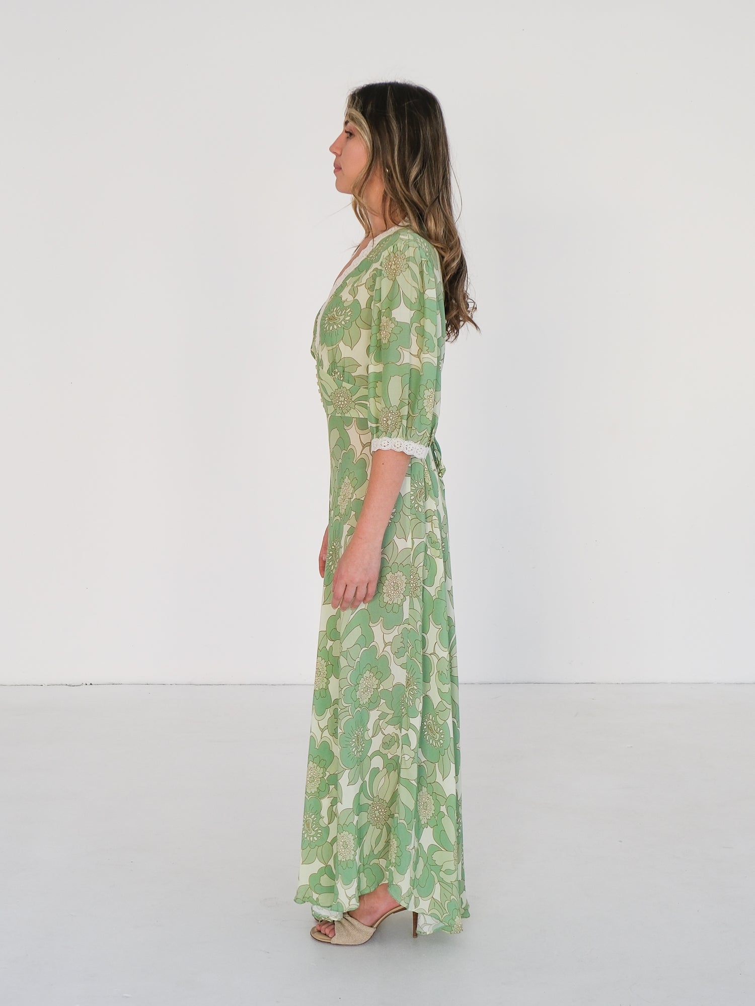 'Juniper' Floral Midi Dress, Size UK 16