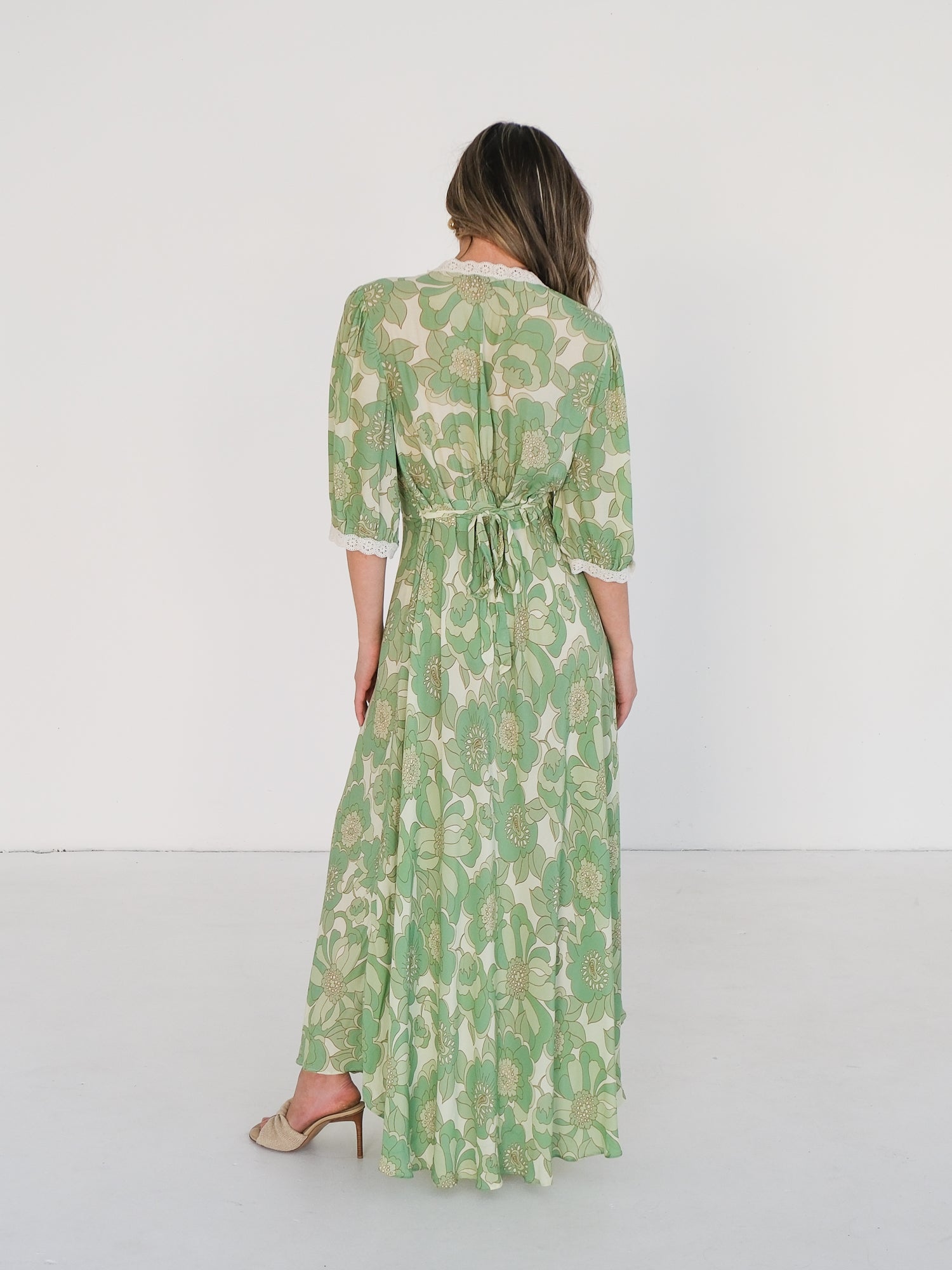 'Juniper' Floral Midi Dress, Size UK 16