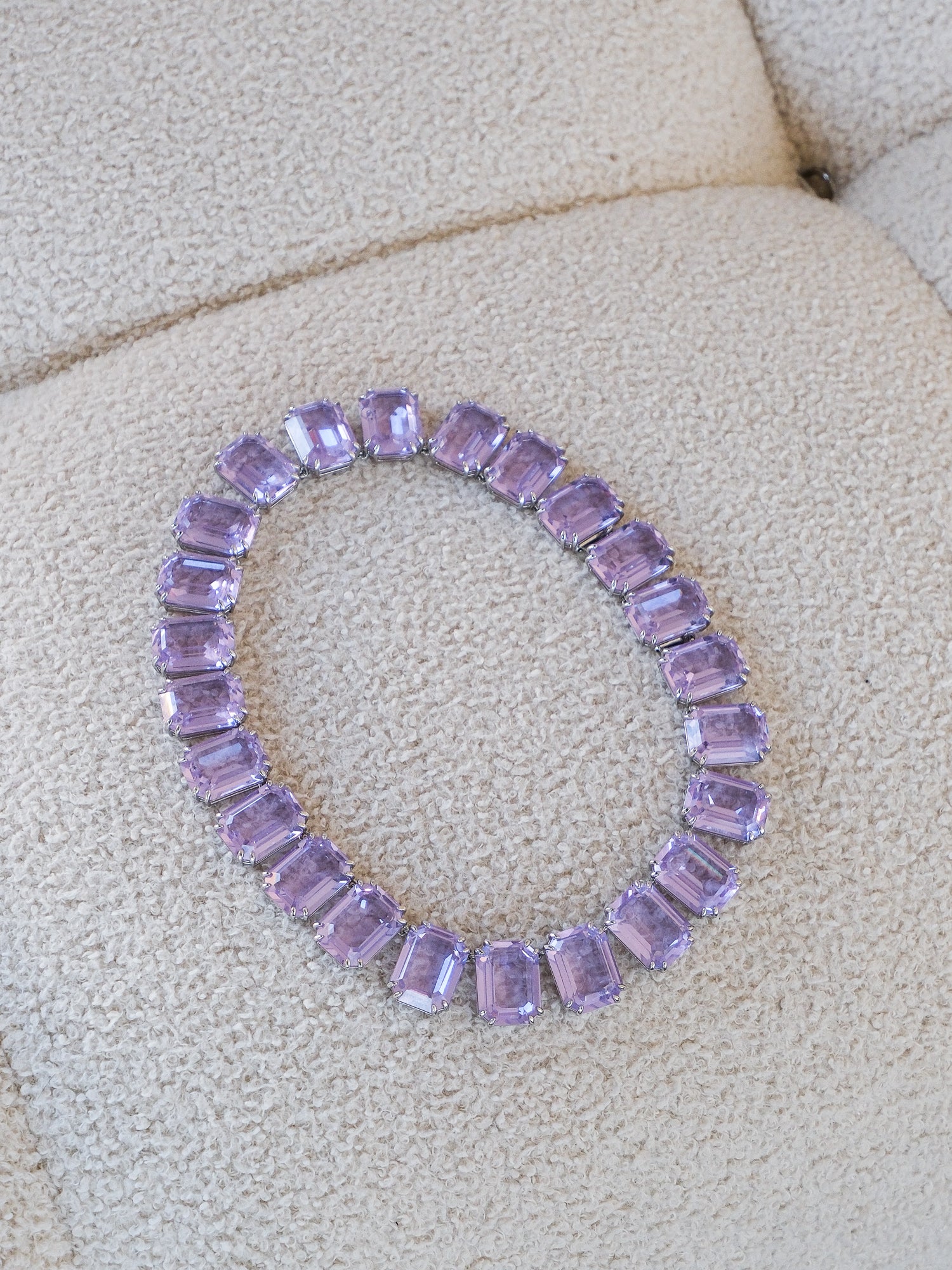 'Millenia' Oversized Crystal Tennis Necklace
