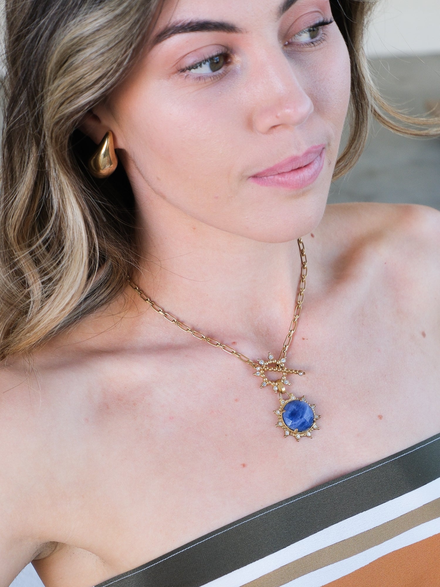 'Nox' Hand Made 18ct Gold Plated Necklace