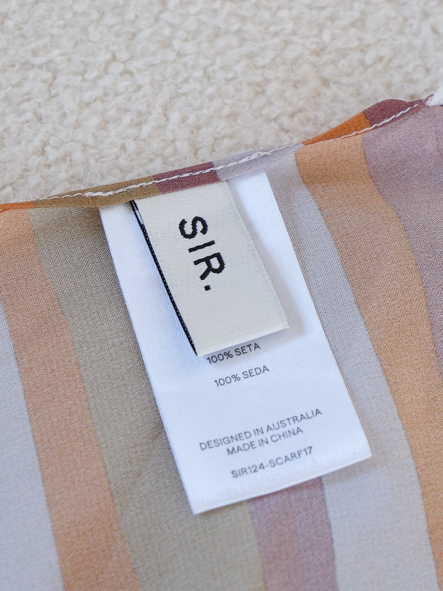 'Caprera' Milazzo Stripe Silk Scarf Top