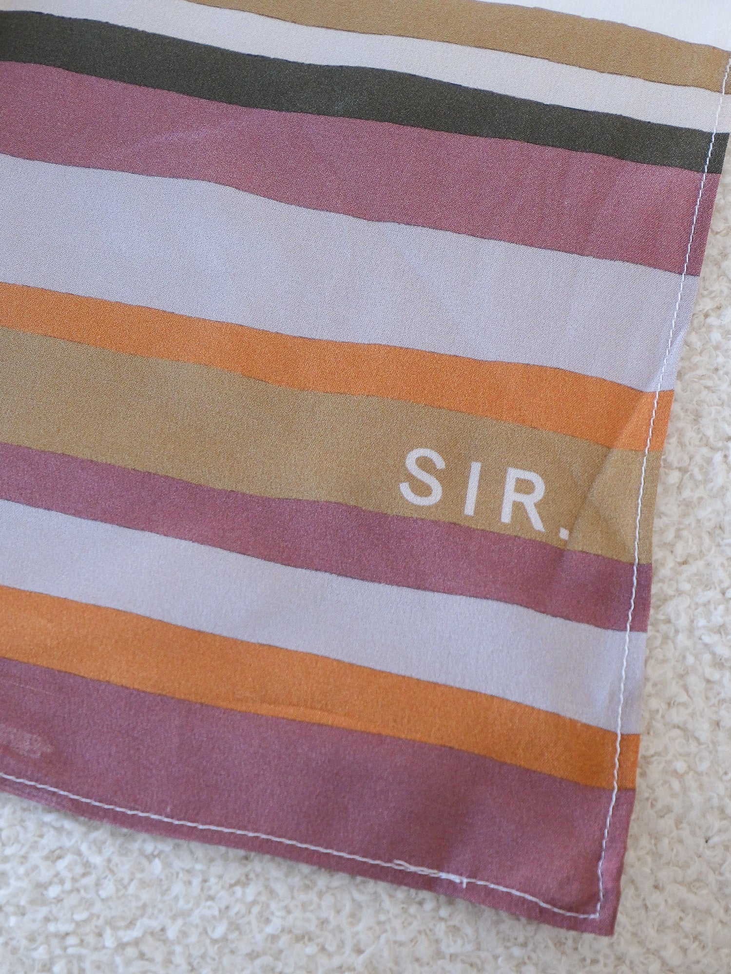 'Caprera' Milazzo Stripe Silk Scarf Top