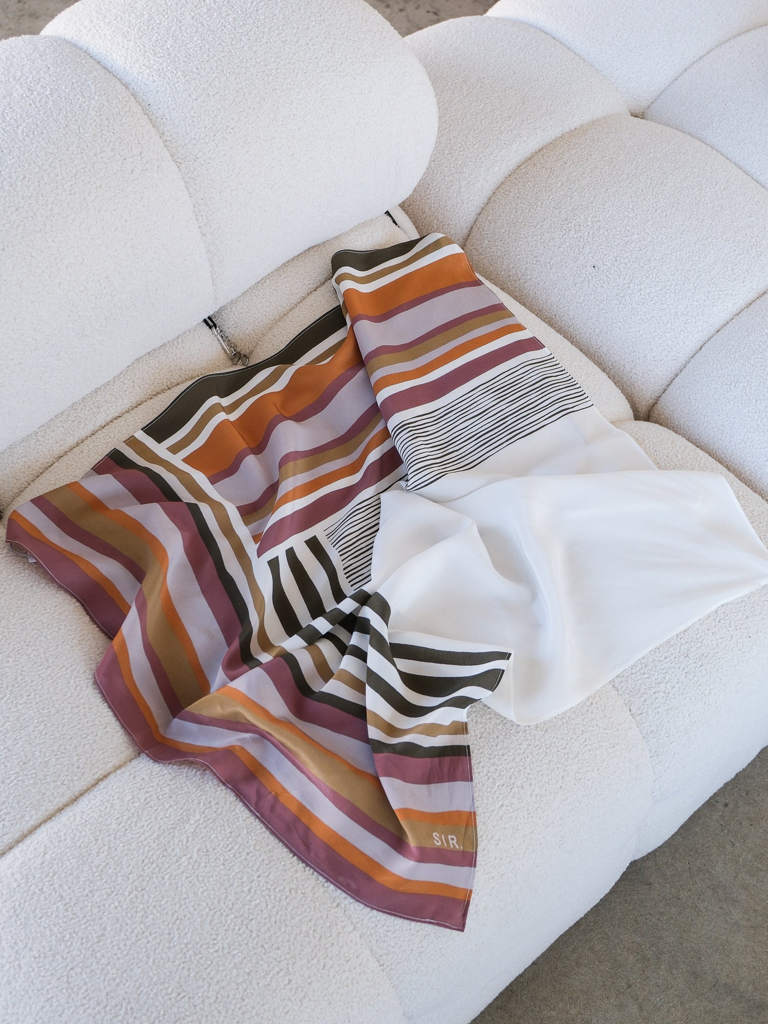 'Caprera' Milazzo Stripe Silk Scarf Top