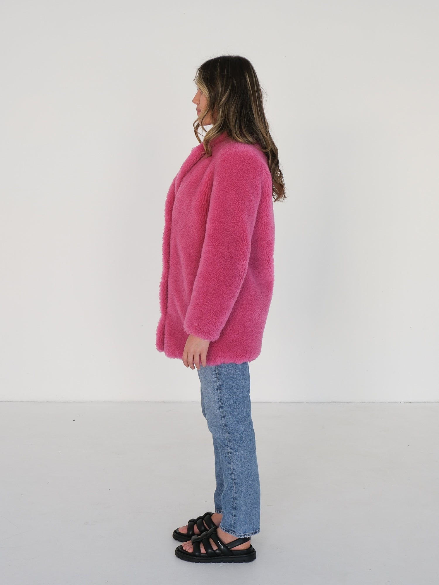 'Dalhia' Faux Fur Teddy Coat, Size FR 34 | AU 6