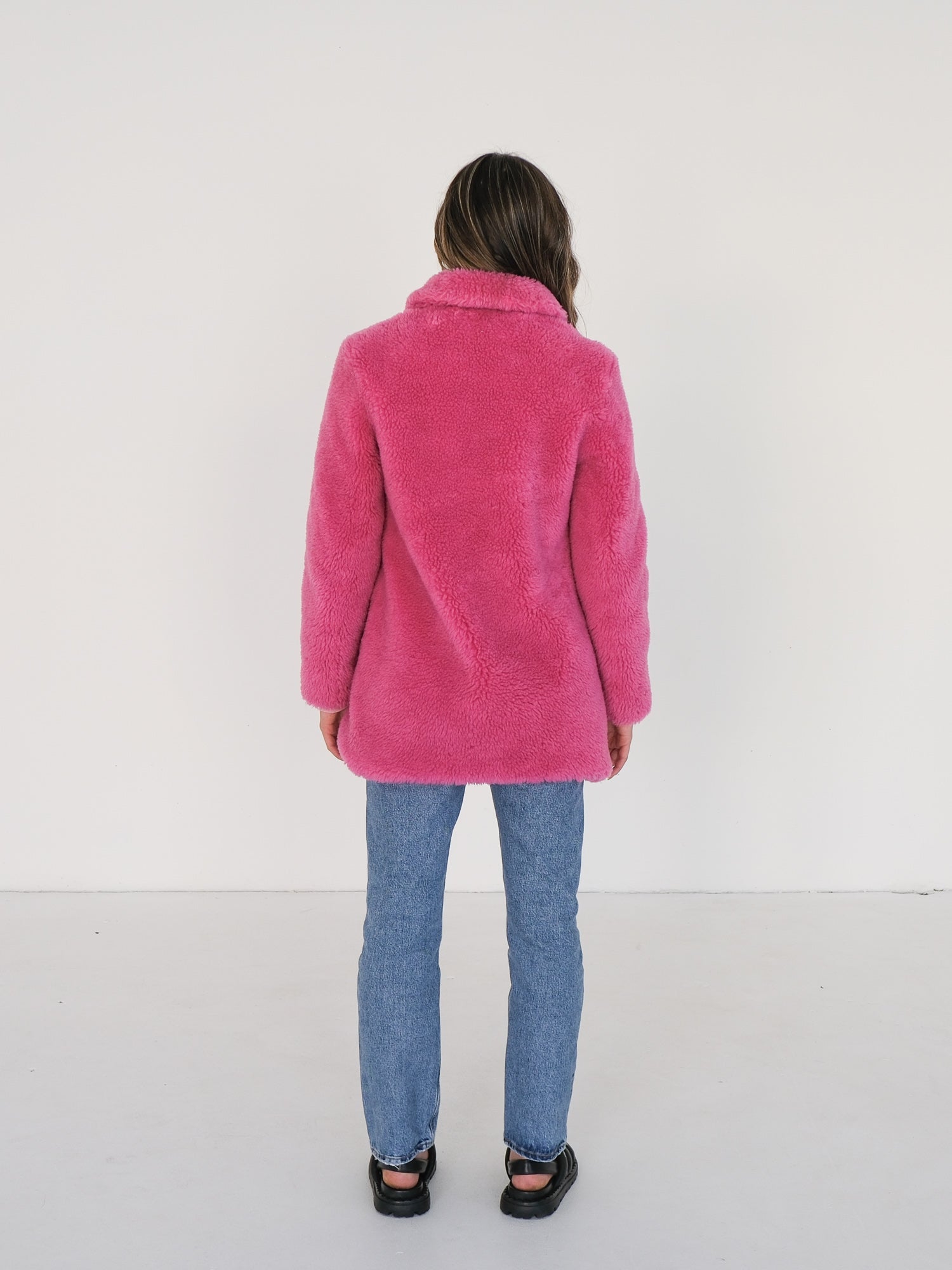 'Dalhia' Faux Fur Teddy Coat, Size FR 34 | AU 6