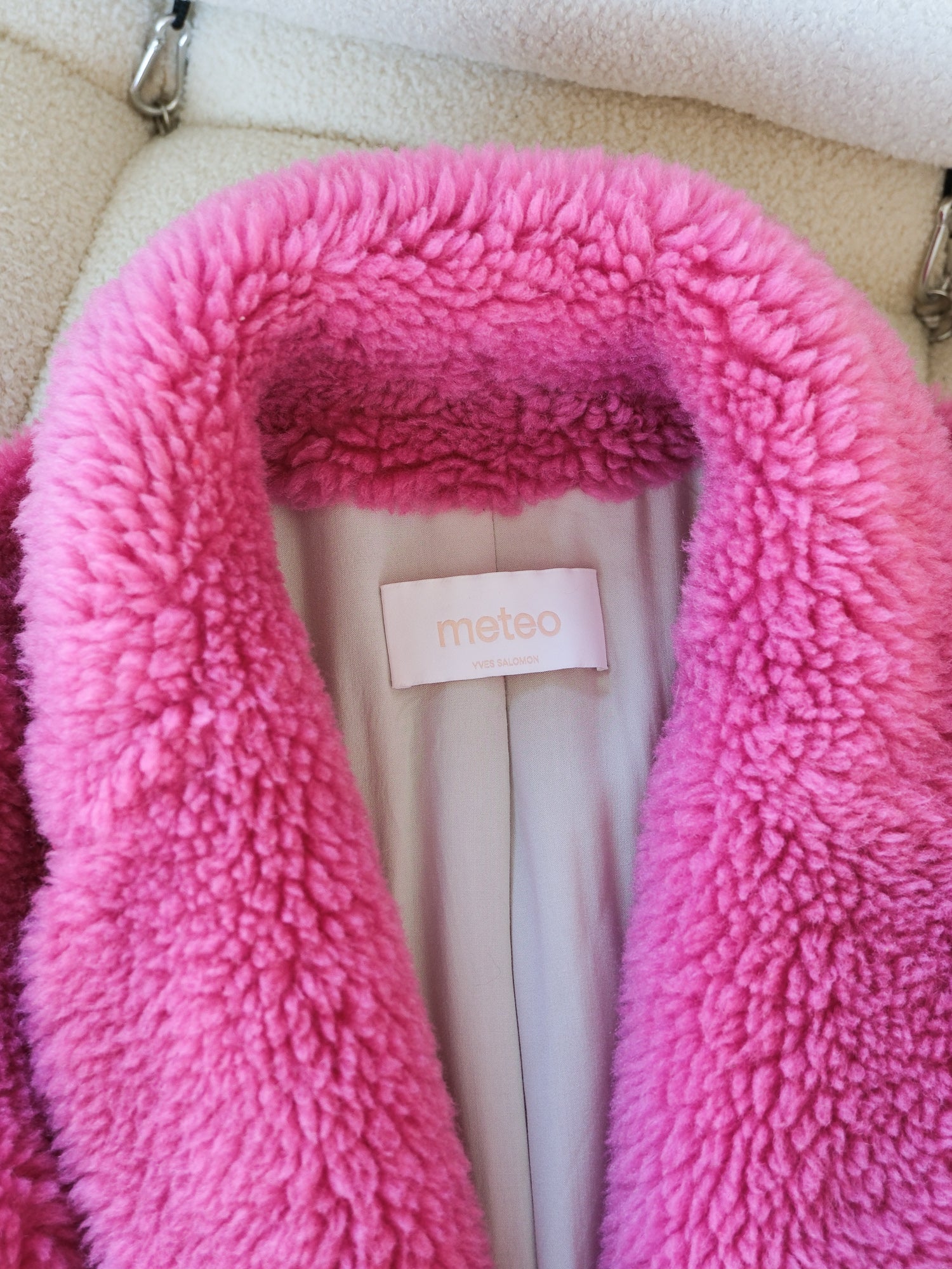 'Dalhia' Faux Fur Teddy Coat, Size FR 34 | AU 6