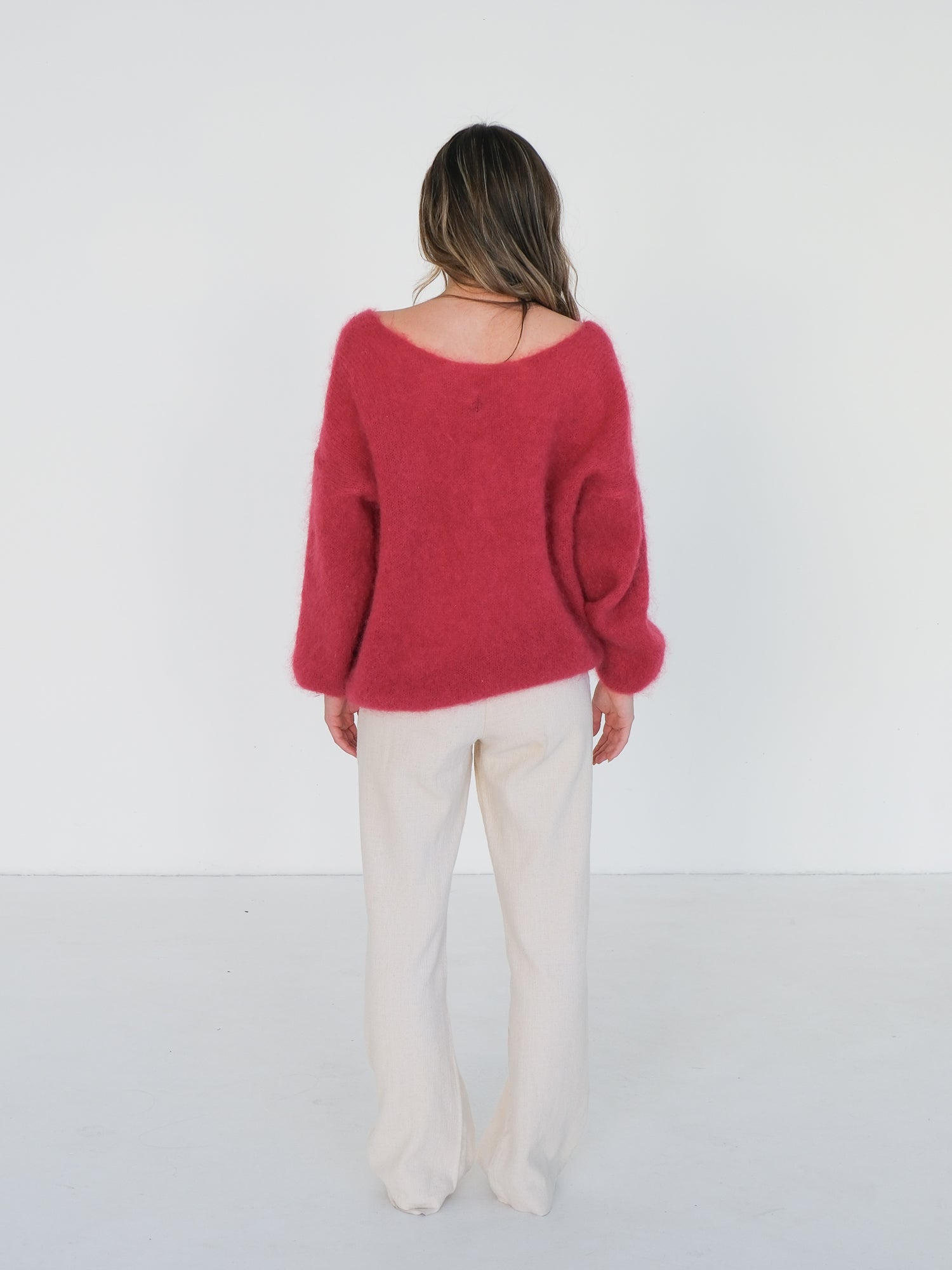 ‘Cornelia’ Mohair Knit Cardigan, Size XL