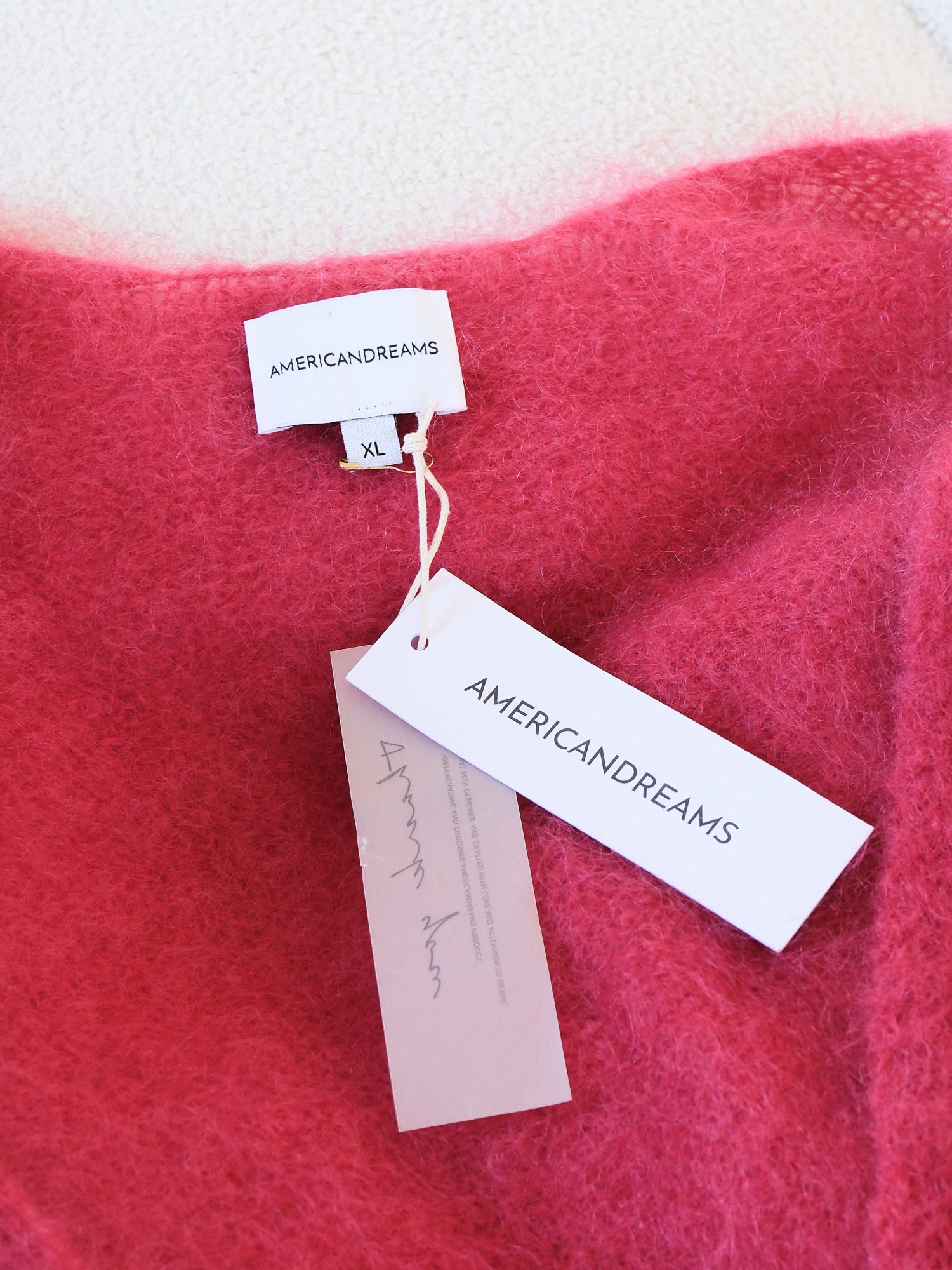 ‘Cornelia’ Mohair Knit Cardigan, Size XL
