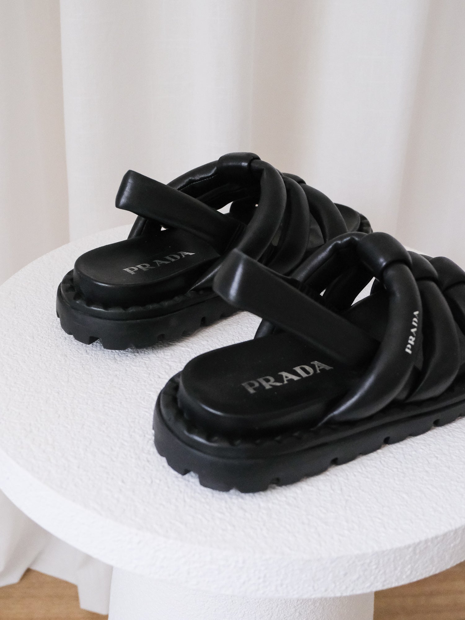 'Blow' Padded Nappa Slingback Sandals, Size IT 38