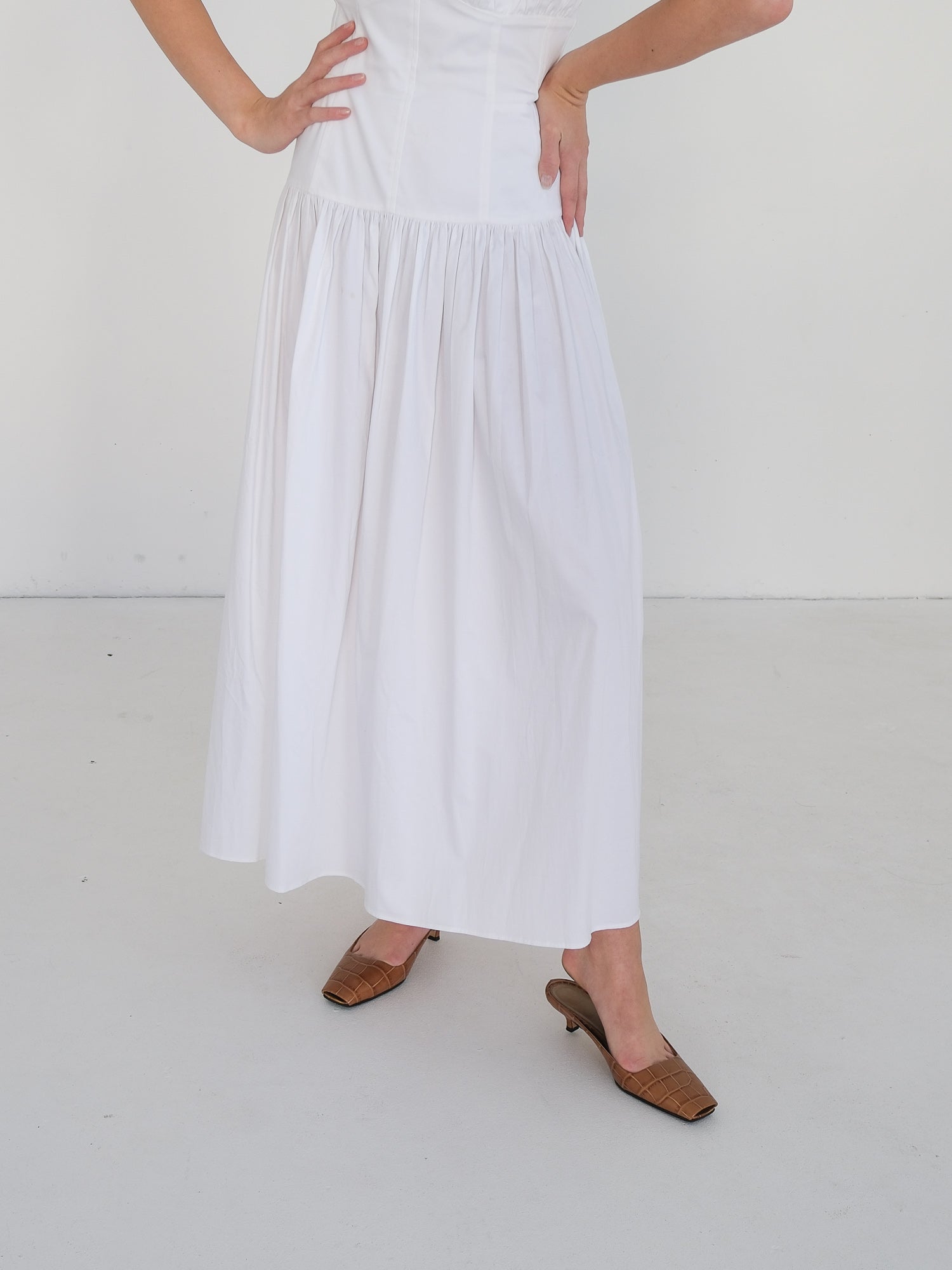 'Lauryn' Strapless Midi Dress, Size FR 36 | AU 8
