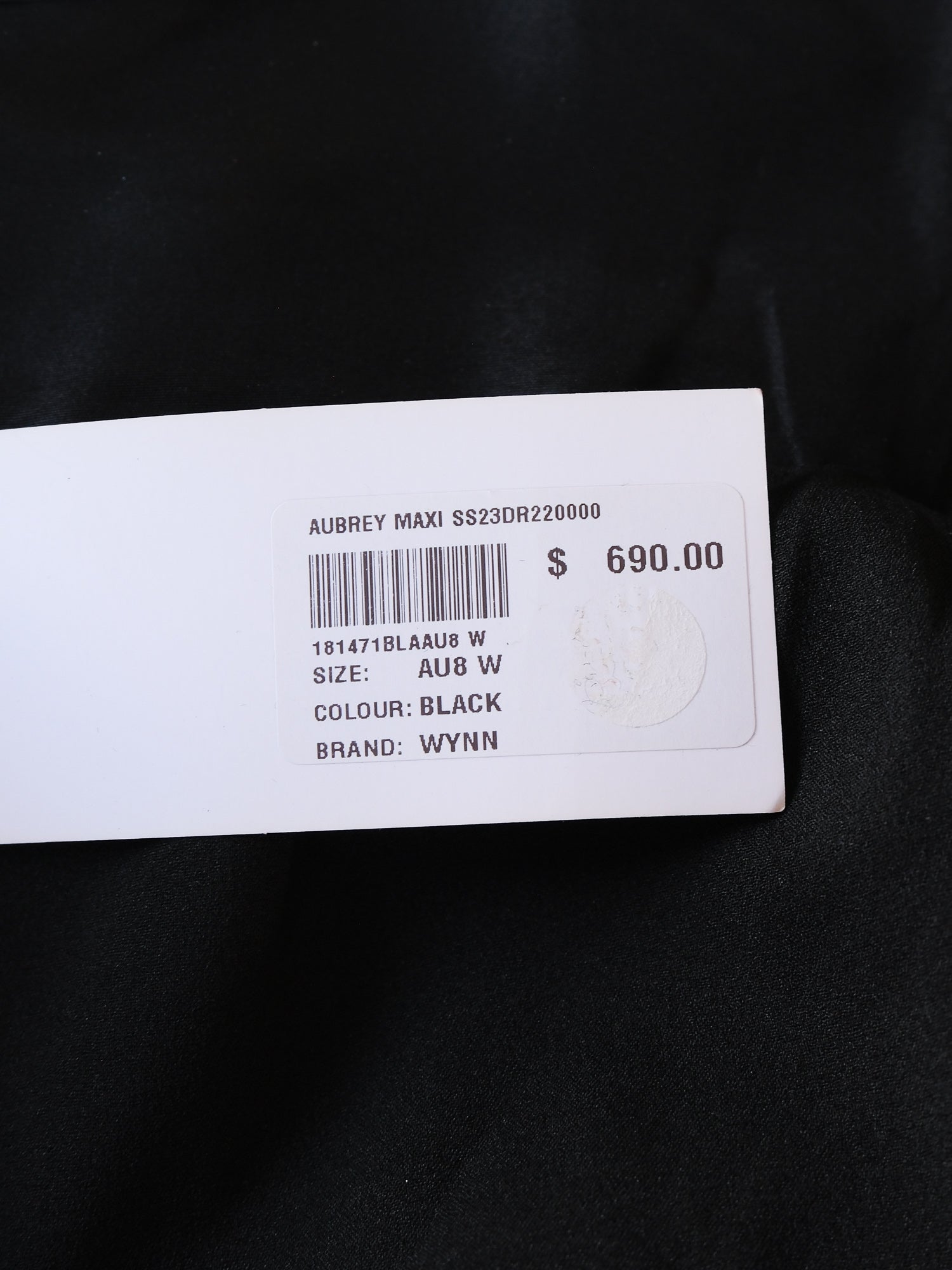 Wynn Hamlyn 'Aubrey' Maxi Dress, Size AU 8