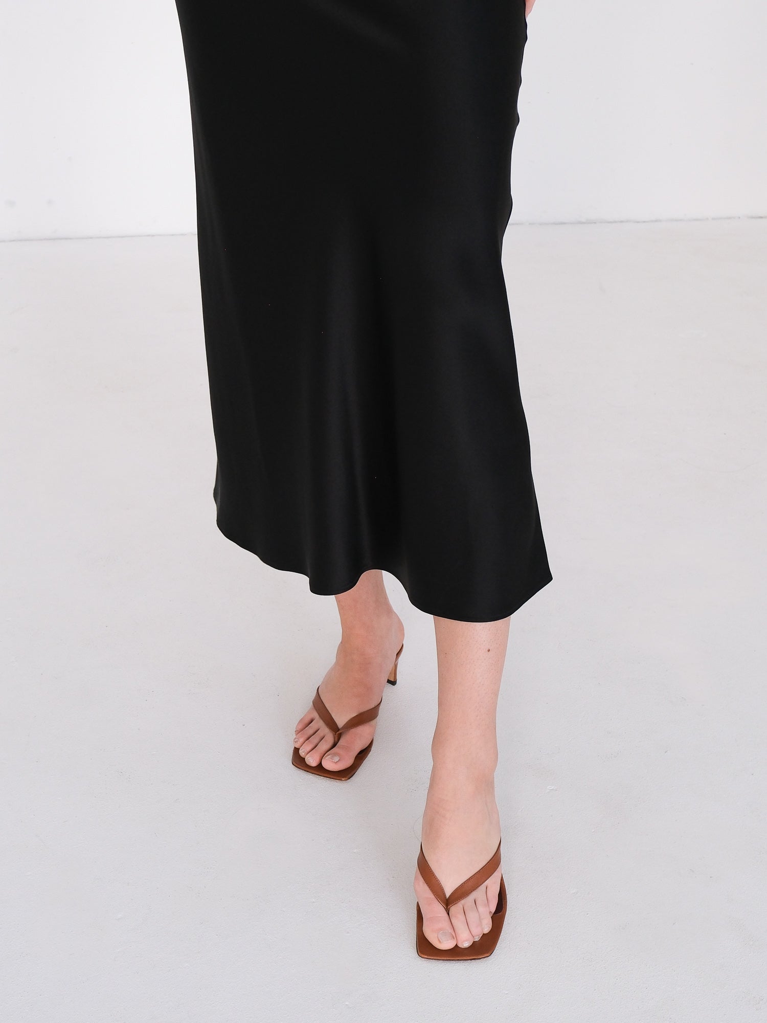 'The Carolyn' Silk Slip Midi Dress, Size 2 | AU 8