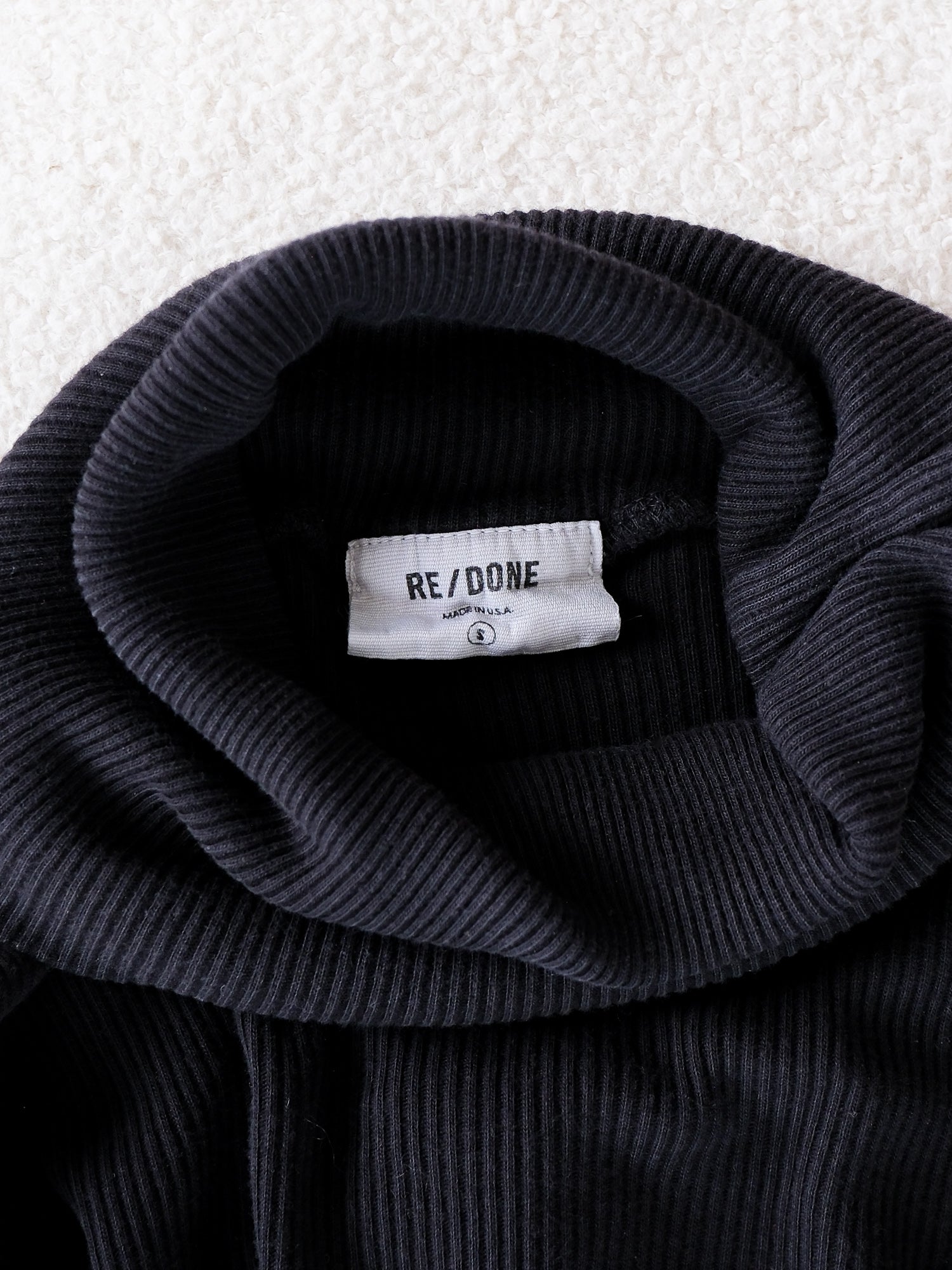 Rib Turtleneck Bodysuit, Size S