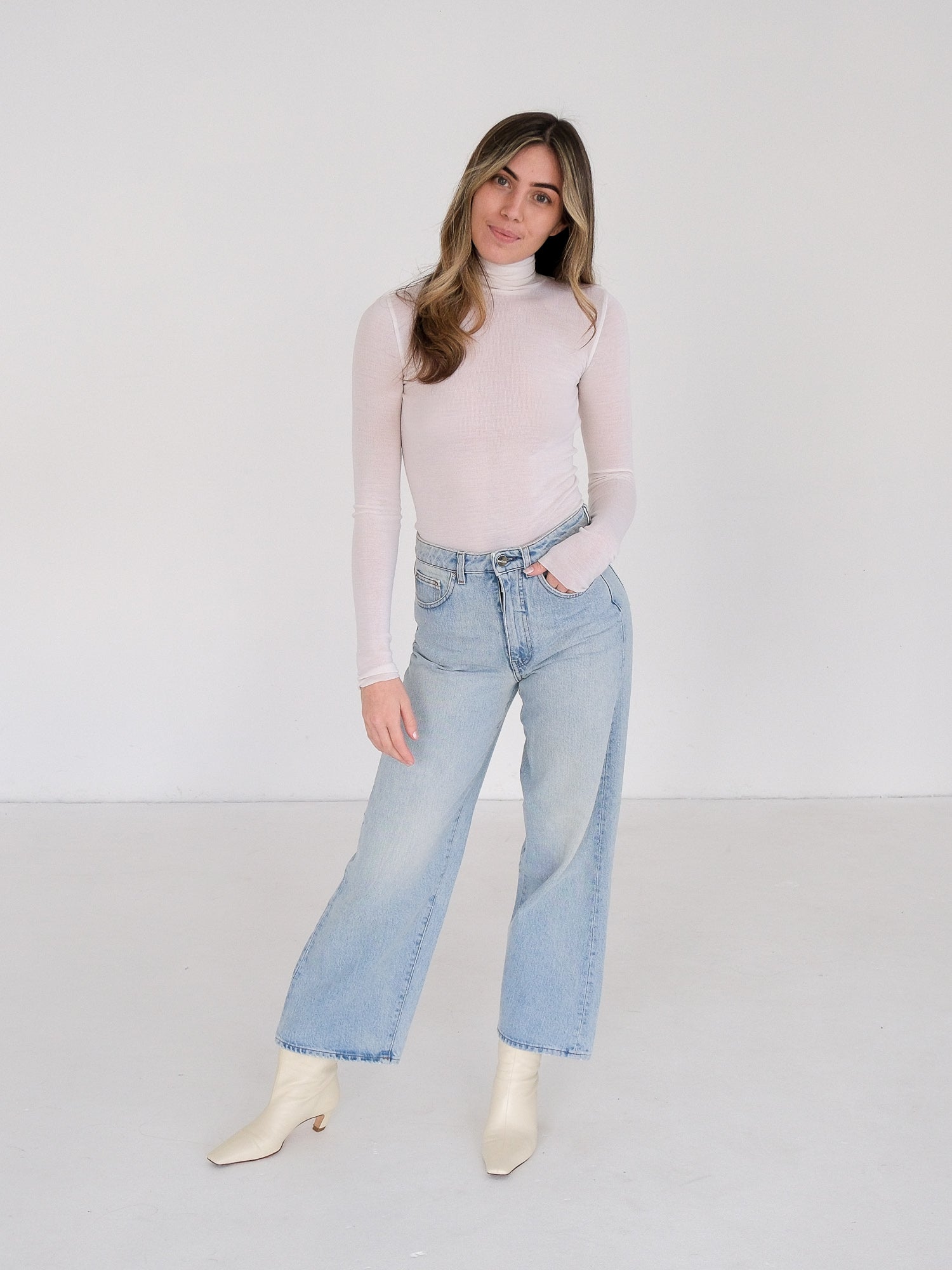'Flair' Wide Leg Denim Jeans, Size 26/32