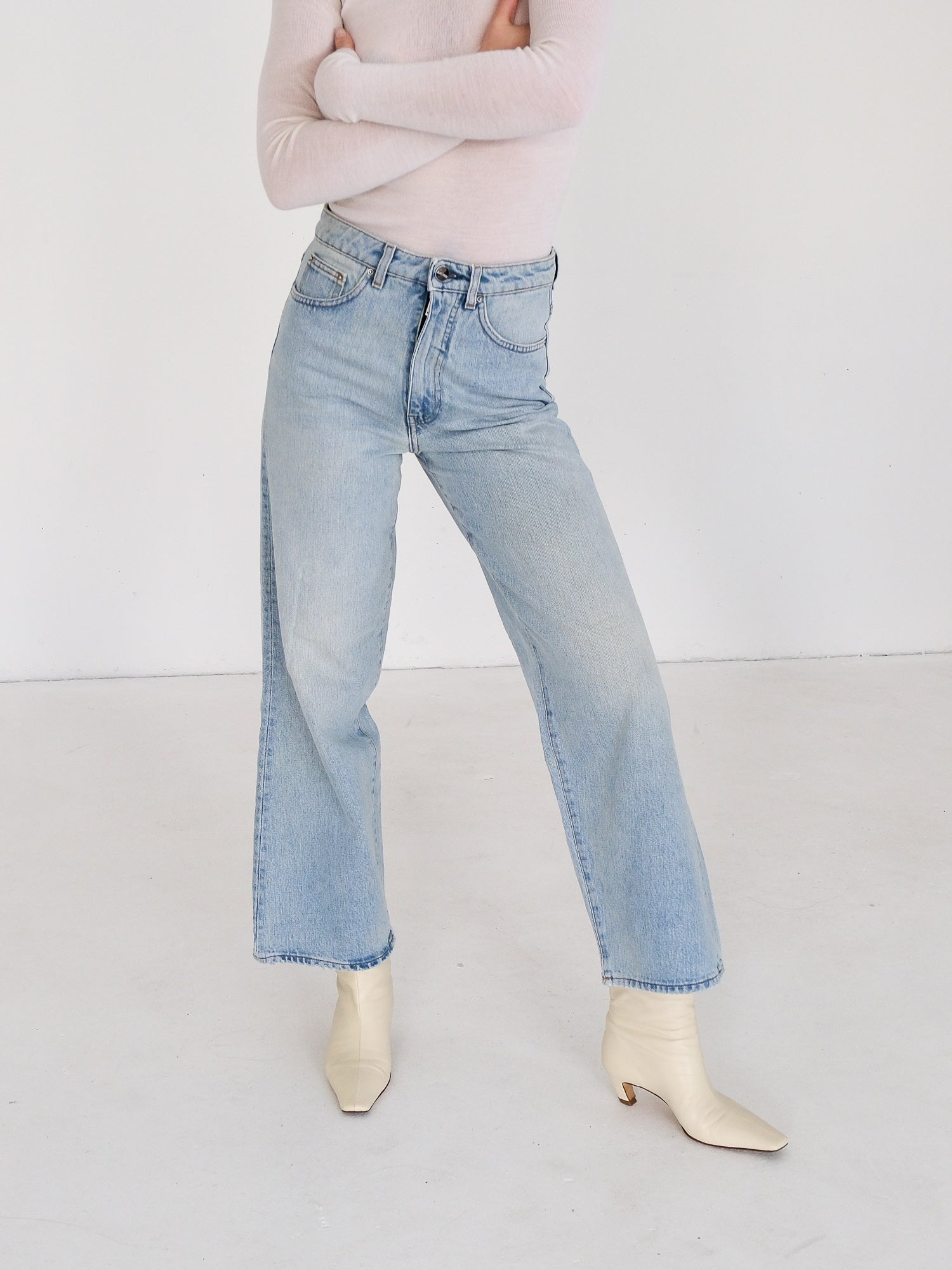 'Flair' Wide Leg Denim Jeans, Size 26/32
