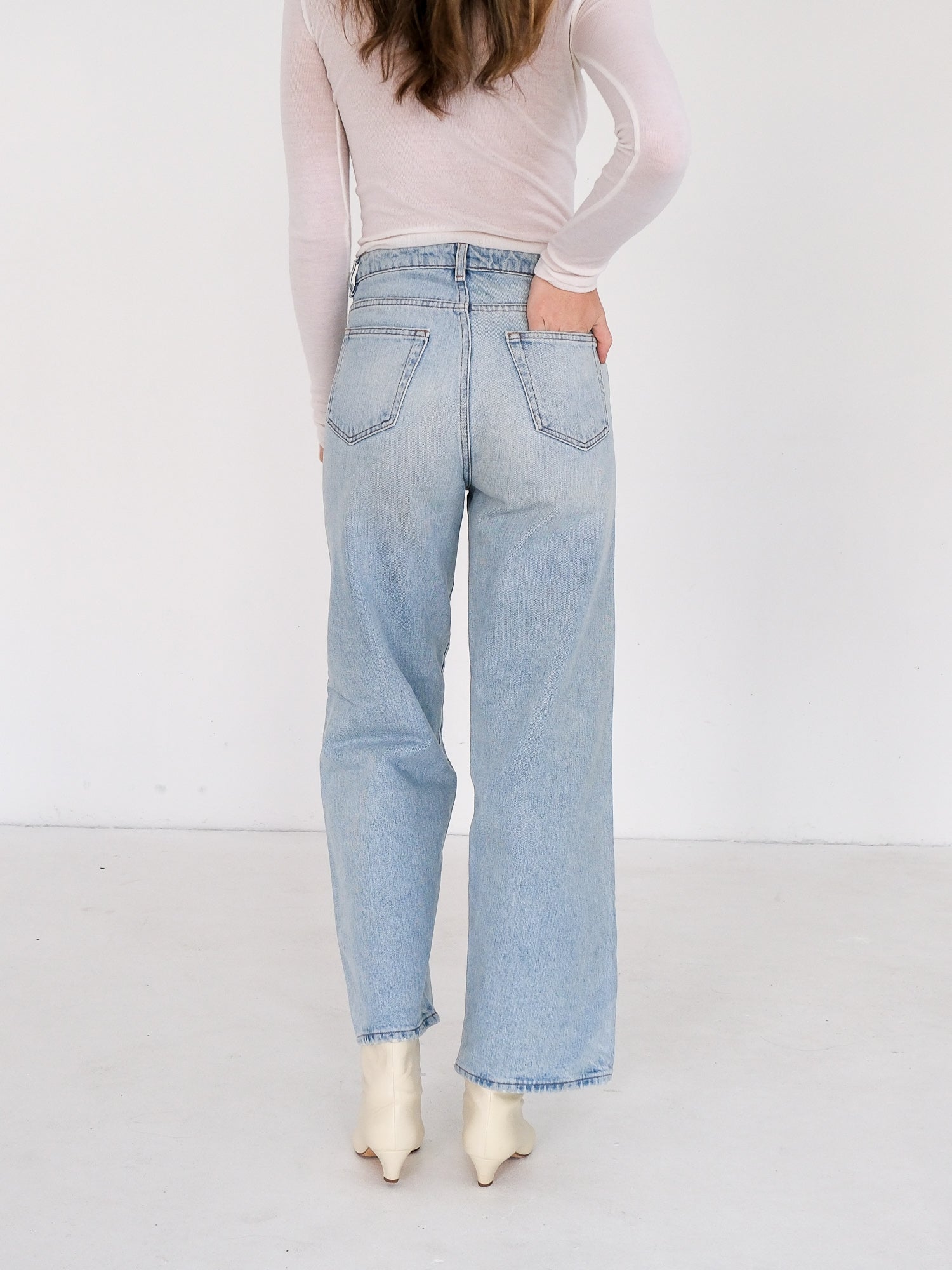 'Flair' Wide Leg Denim Jeans, Size 26/32