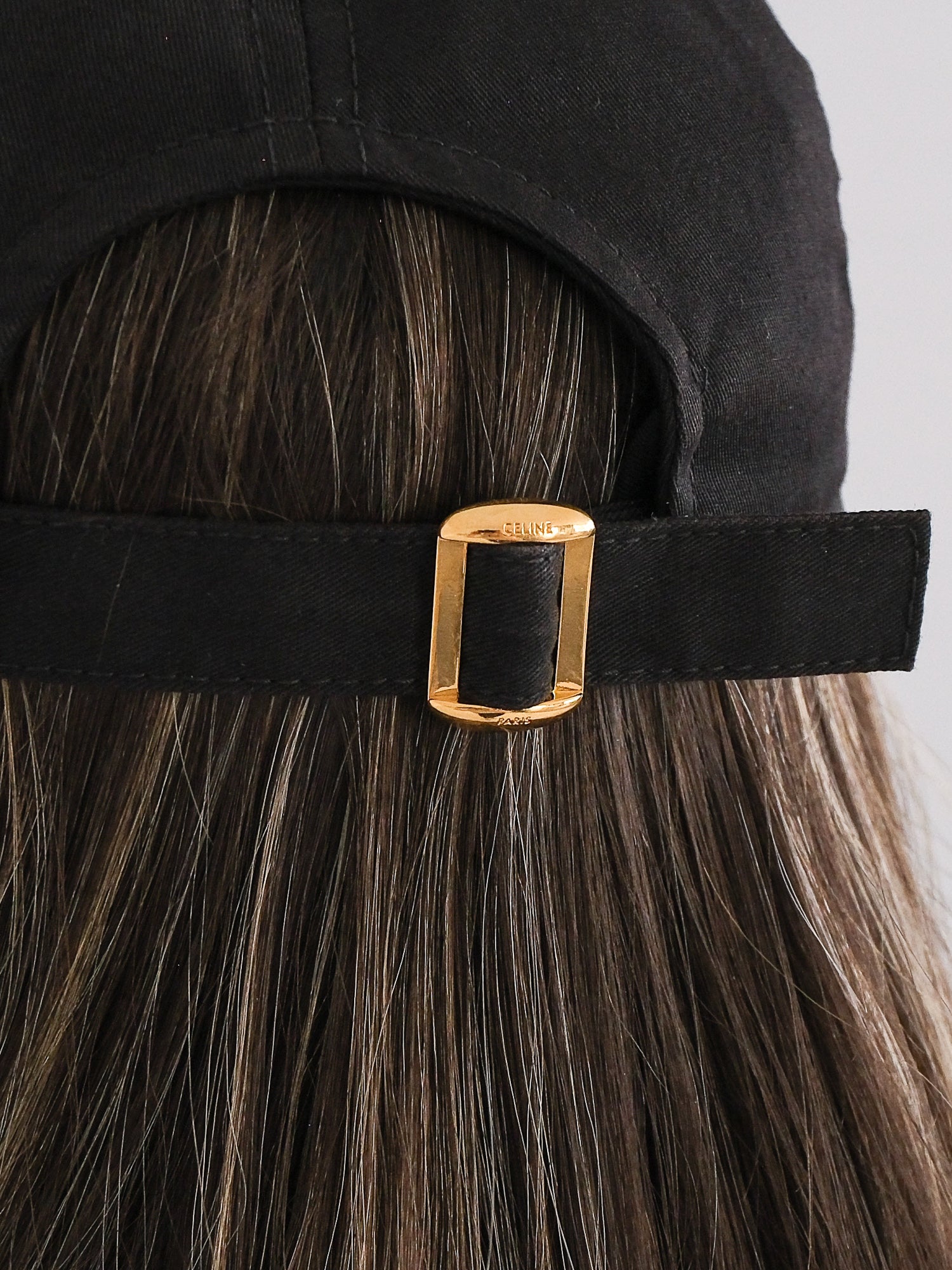 'Celine' Logo Cotton Gabardine Baseball Cap, Size M