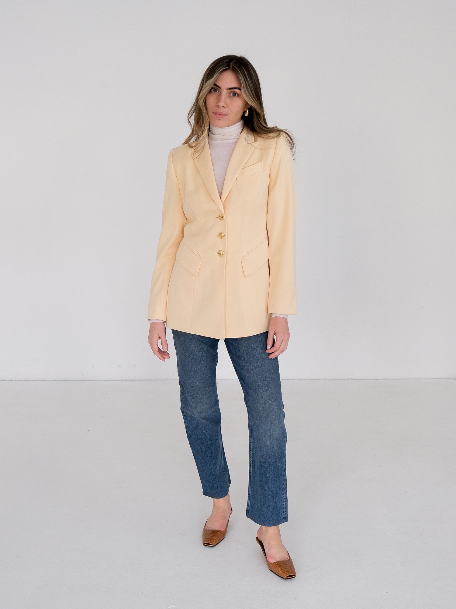 Vintage Tailored Wool Blazer, Size FR 36 | AU 8